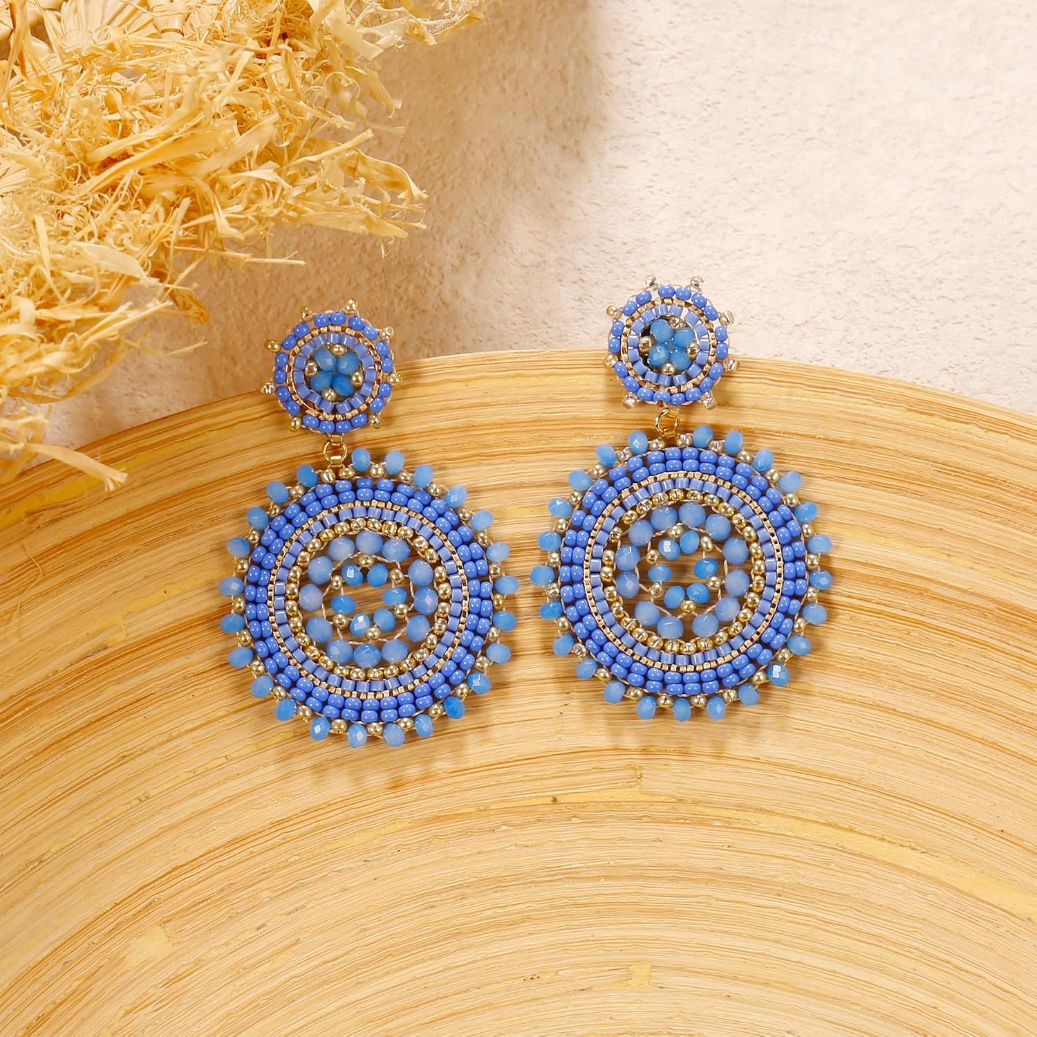 Thumbnail 4 de Damen Perlenohrringe Rocailles Boho-Statement