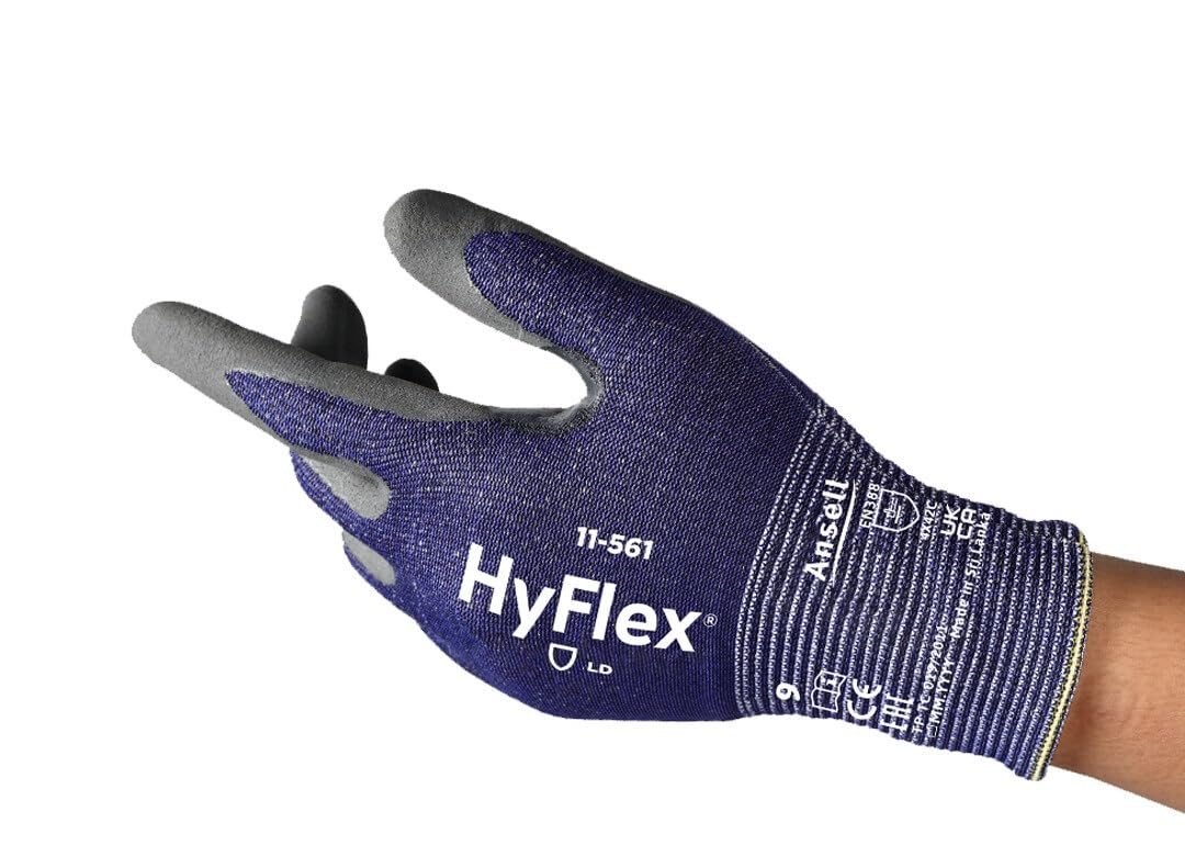 Detalle de Guanti antitaglio Ansell HyFlex 11-561: ultrasottili, nitrile traspiranti, taglia XS