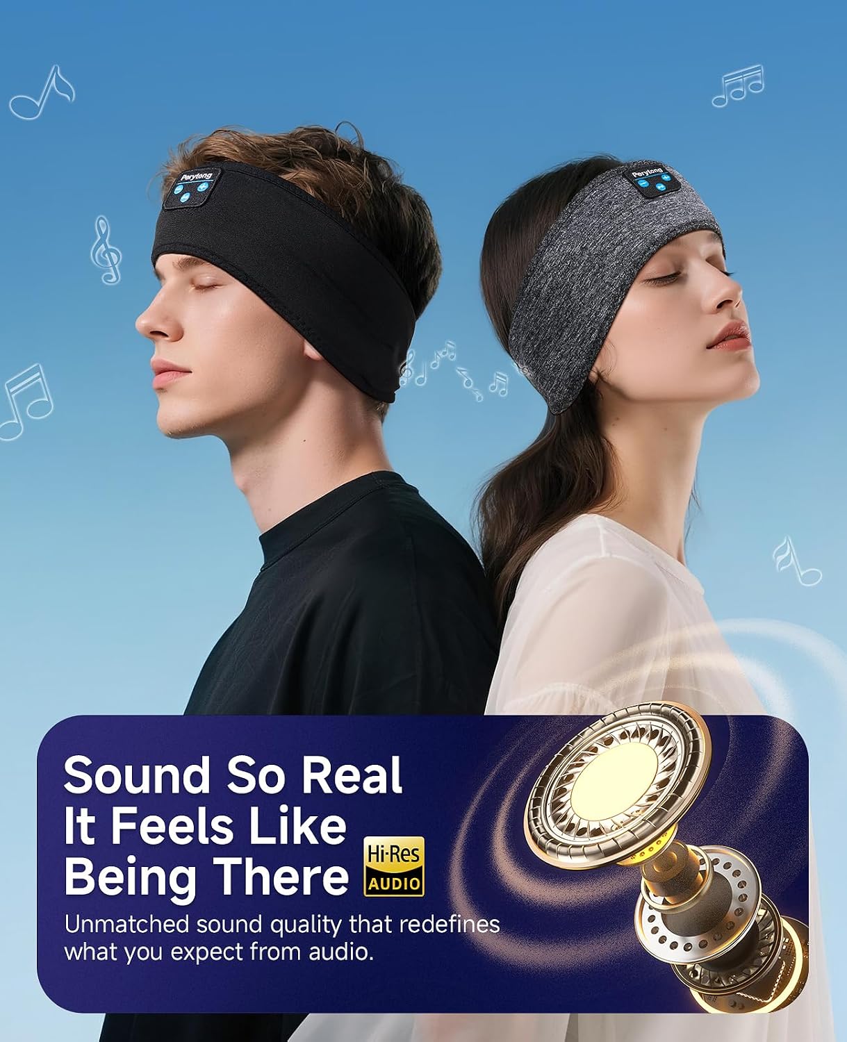 Detalle de Perytong Sleep Headphones, 2-Pack