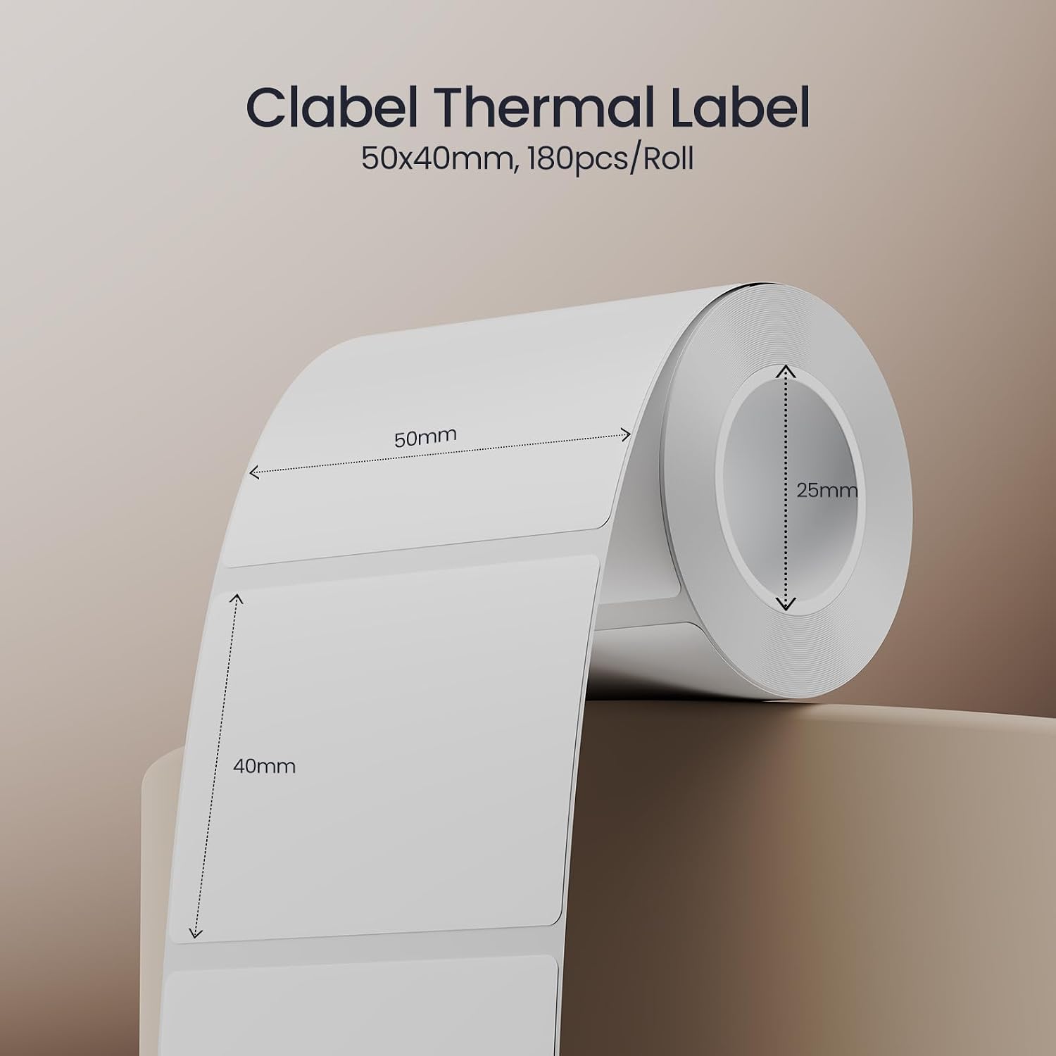 Detalle de CLABEL 6 rotoli nastro termico bianco 50x40 mm per stampanti di etichette