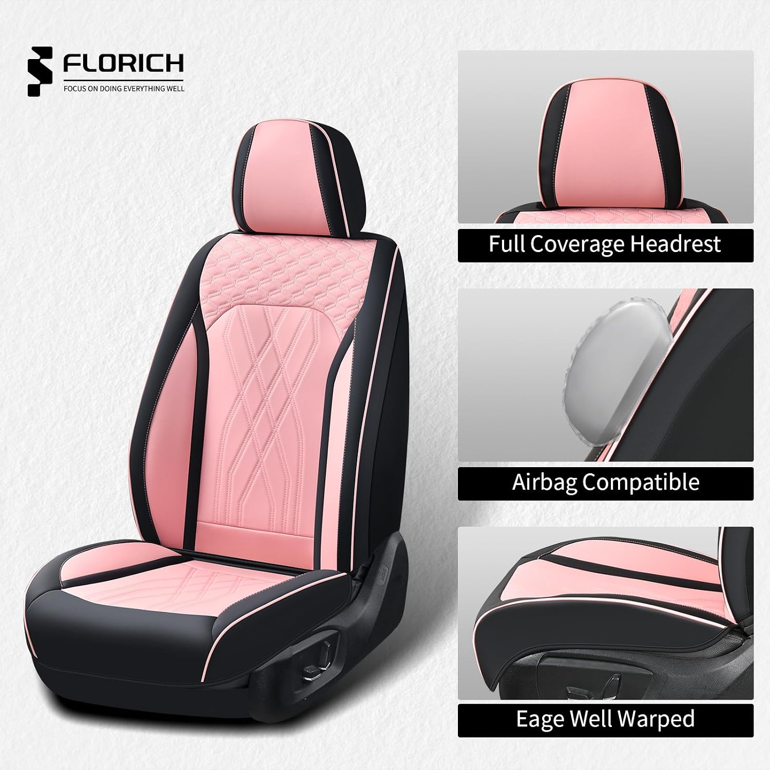 Detalle 2 de FLORICH Car Seat Covers Faux Leather