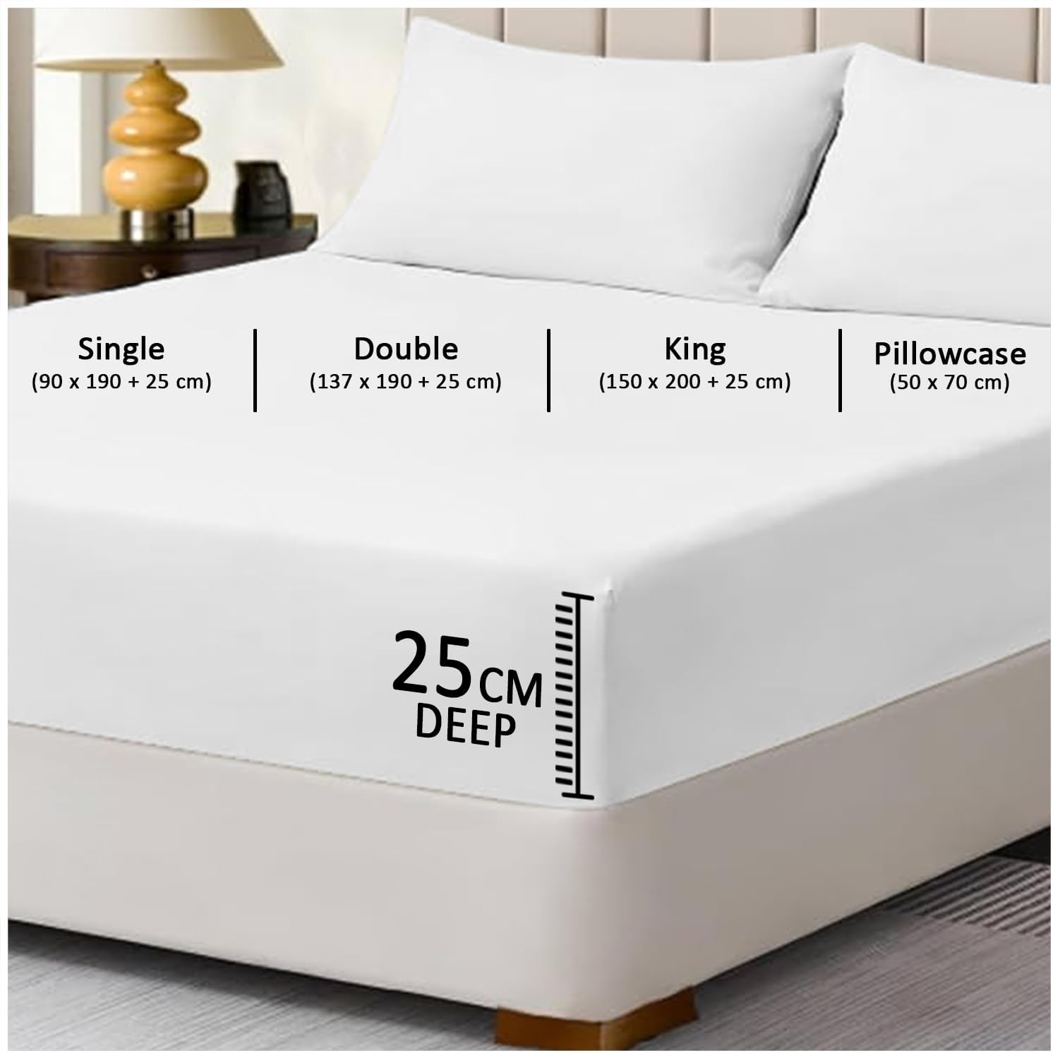 Thumbnail 4 de GC GAVENO CAVAILIA Microfiber Fitted Sheet 137x193 cm