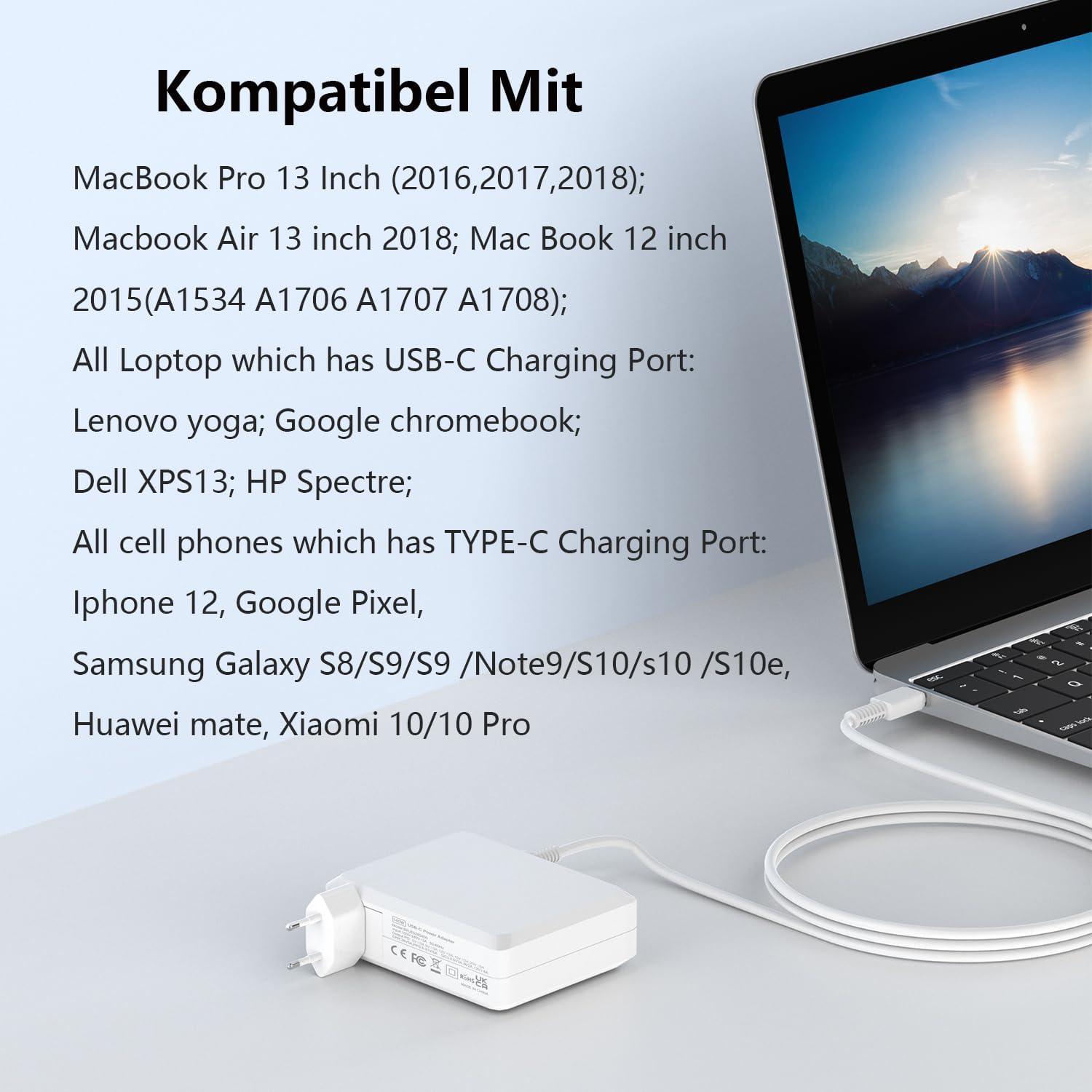 Detalle 2 de VUOHOEG 140W USB‑C Netzteil MacBook Pro