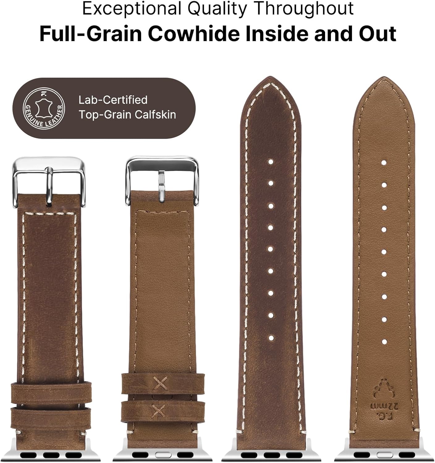 Thumbnail 5 de Fullmosa Leather Apple Watch Band 45mm