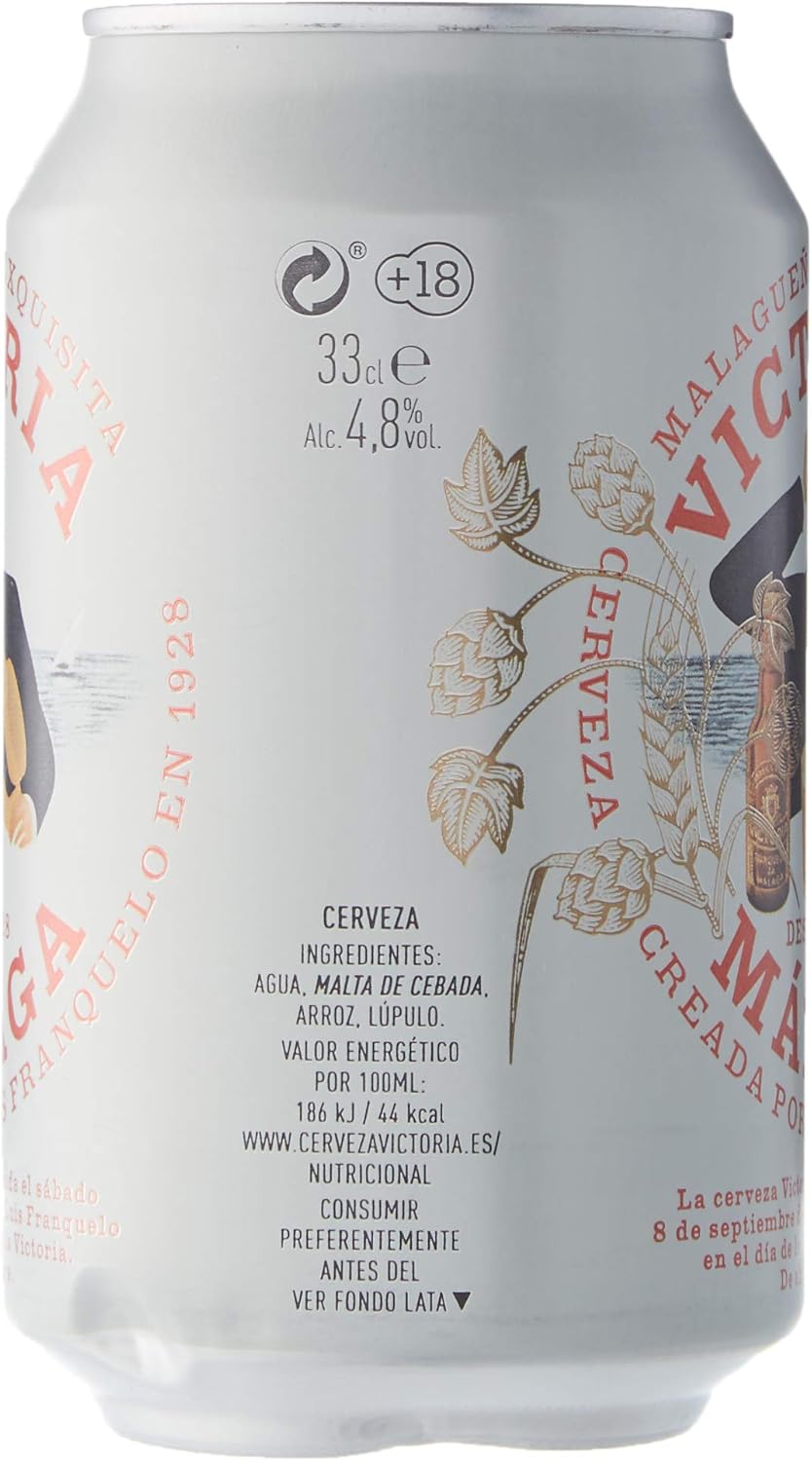 Detalle de Victoria Cerveza Latas 24x330ml 🍺 Paquete de 7920ml