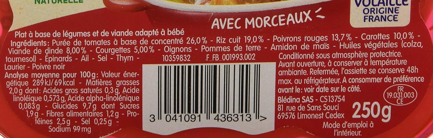 Thumbnail 4 de Blédina Blédichef Repas bébé 18 mois 🥣