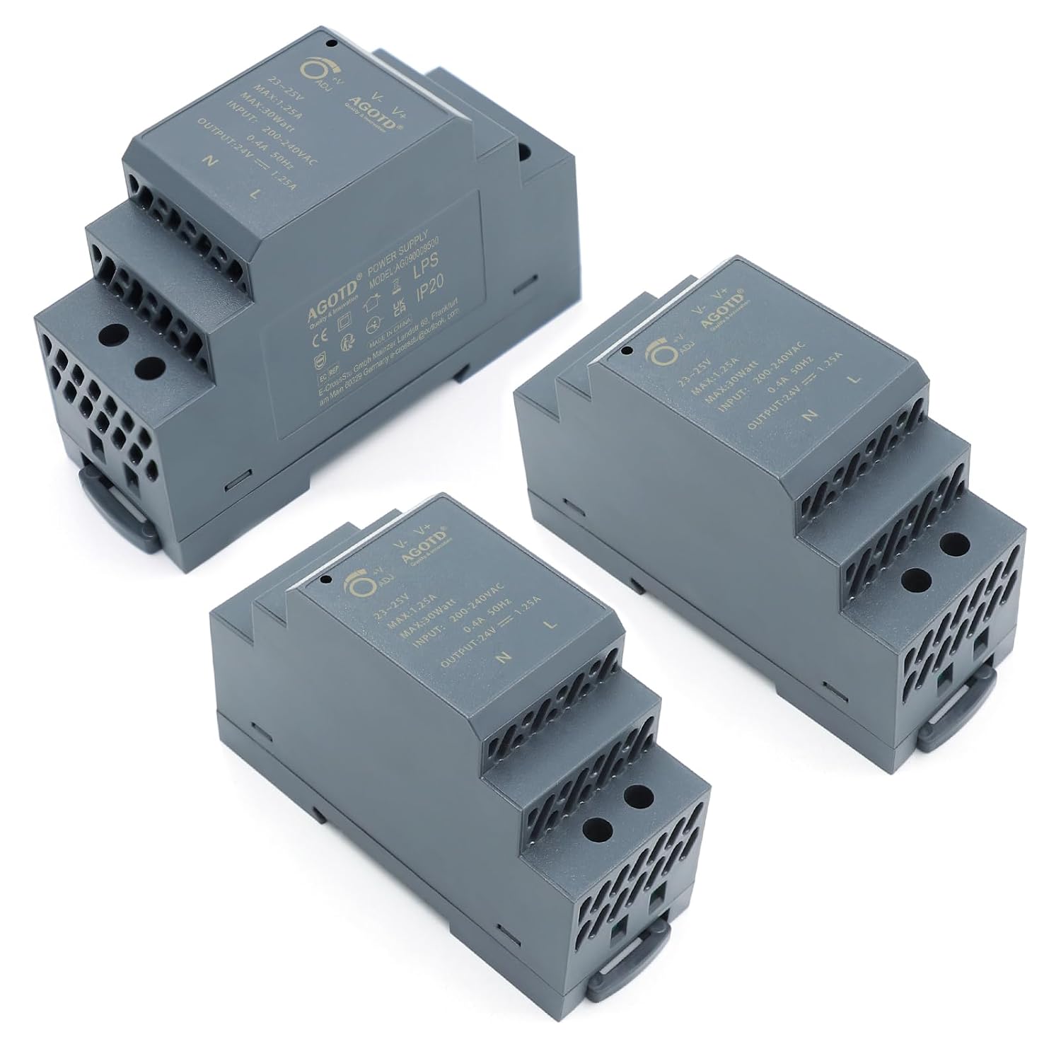 Detalle 2 de AGOTD AG090009500 DIN-railvoeding, 30 W, 24 V en 1,25 A