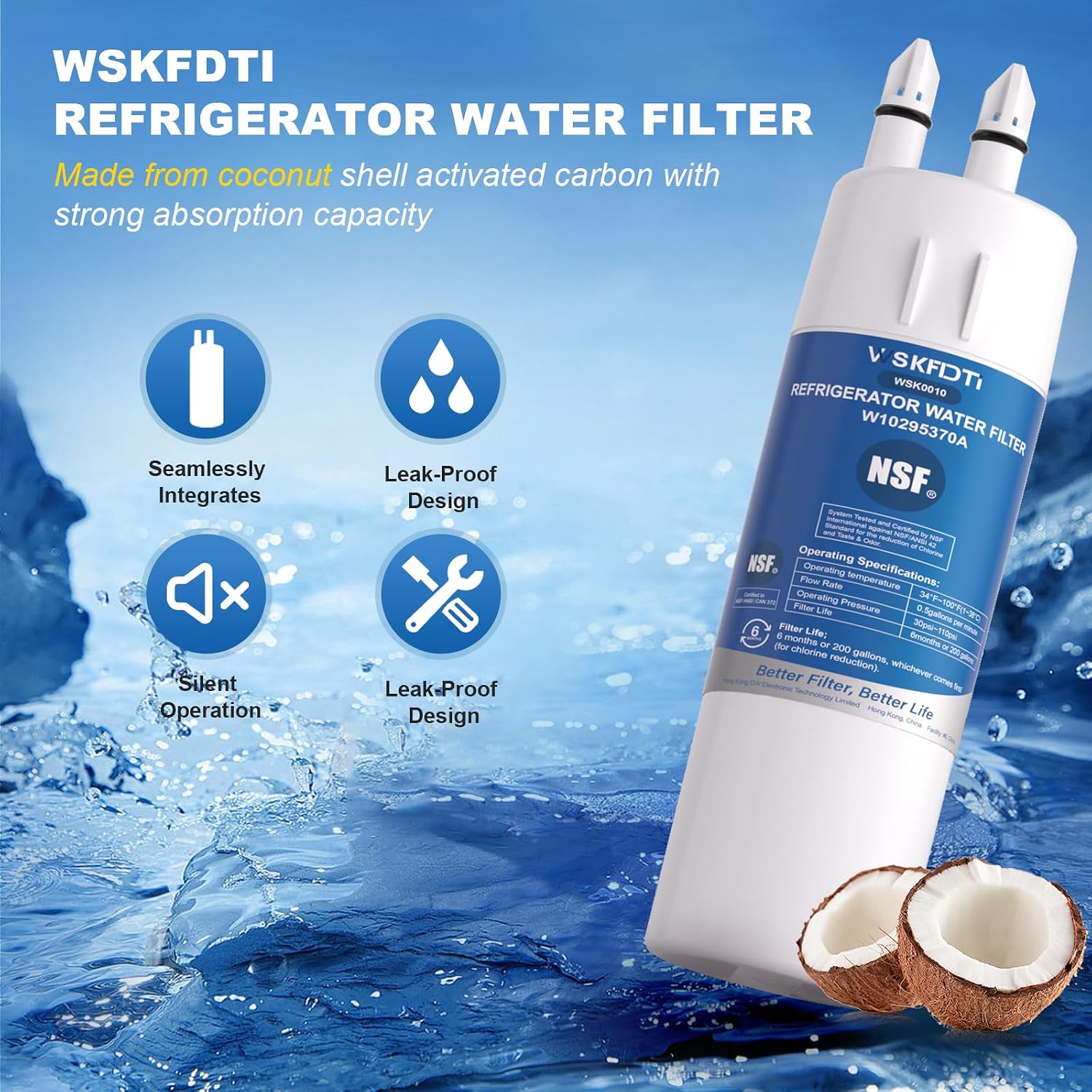 Detalle de W10295370A Replacement Water Filter