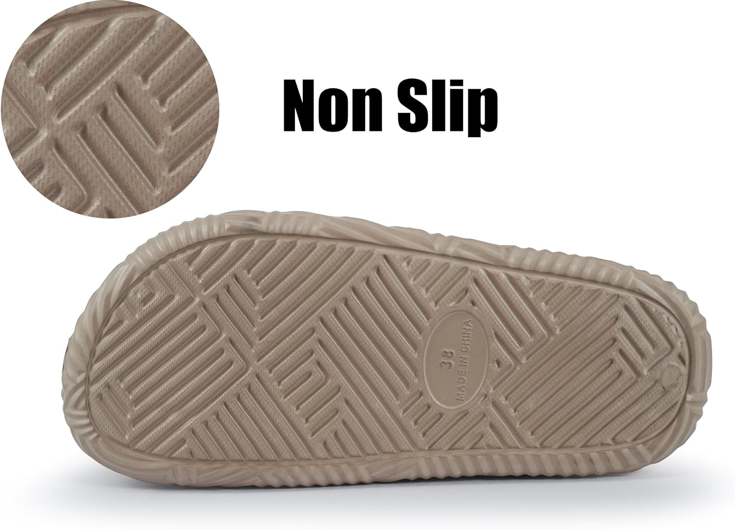 Detalle de Weweya Unisex Shower Slides for Bathroom, Pool & Beach — Non-Slip EVA Slides