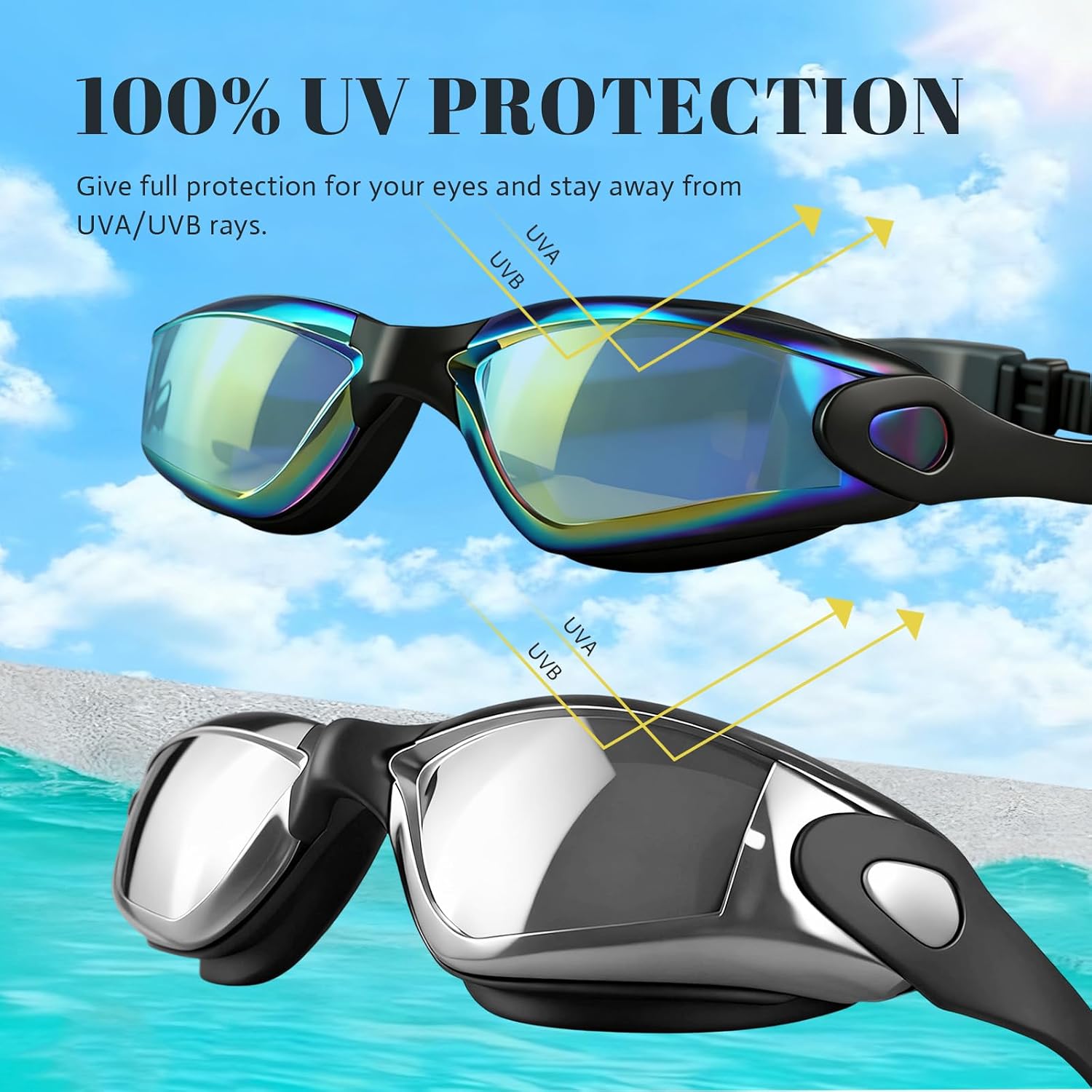 Thumbnail 4 de Moseem Swimming Goggles 2-pack