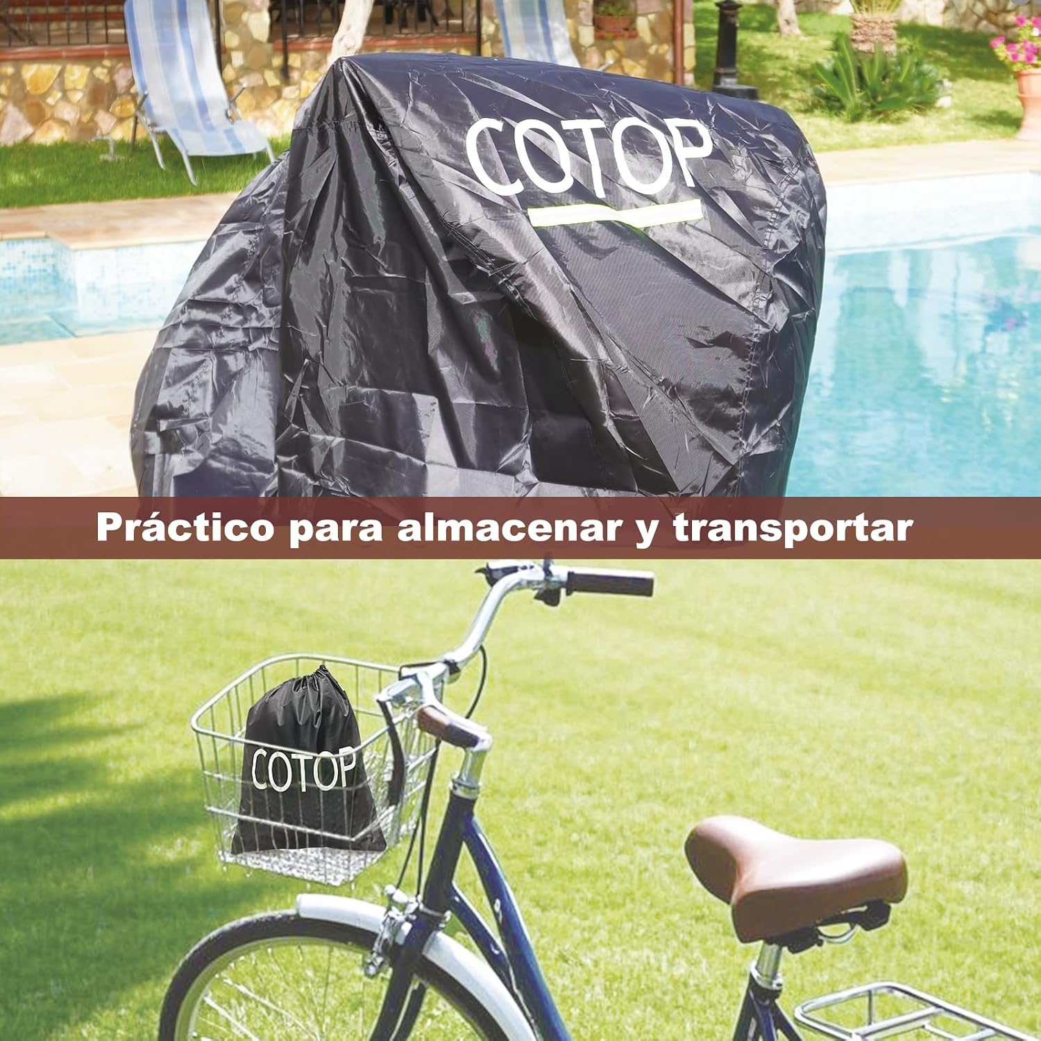Detalle 2 de COTOP Funda para Bicicleta 200x80x110 cm impermeable