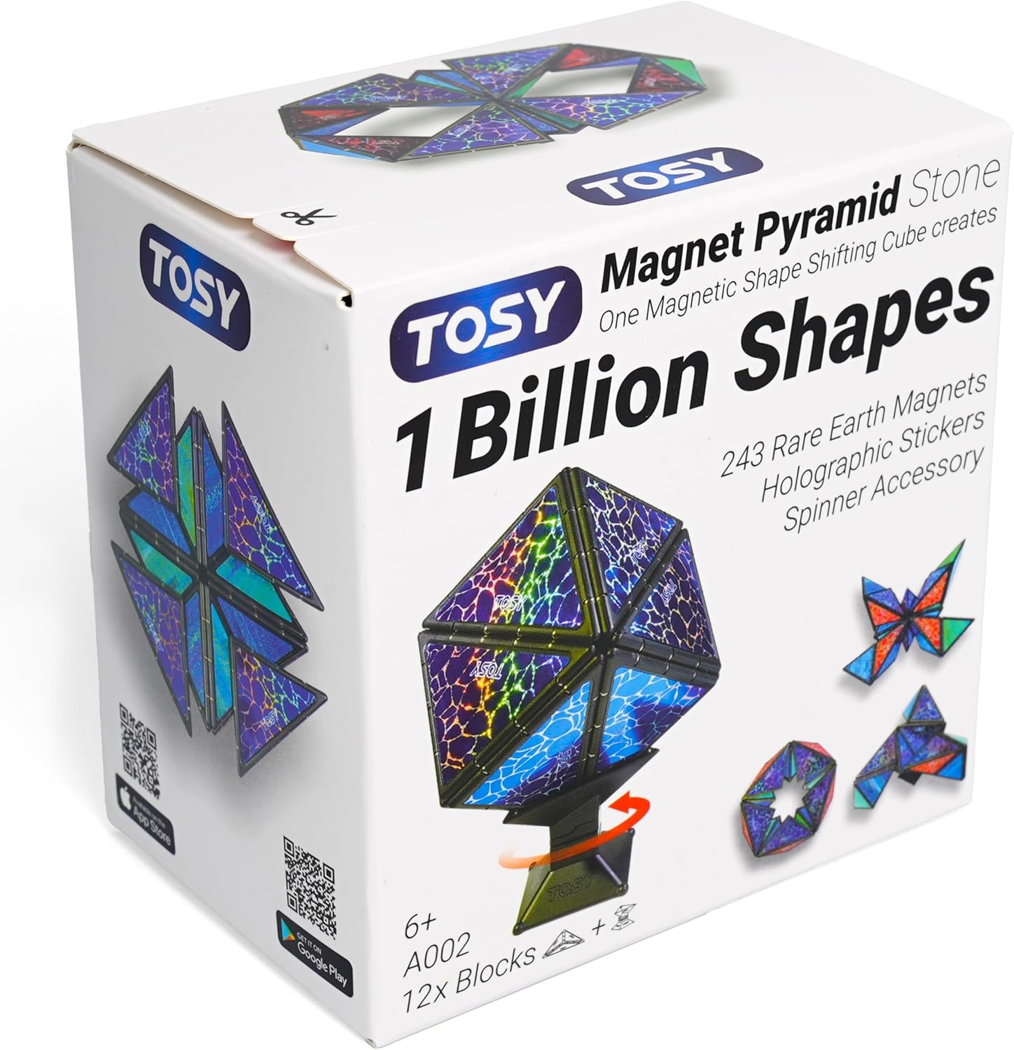 Detalle de TOSY Magnet Pyramid Stone 12-piece magnetic puzzle 🧩