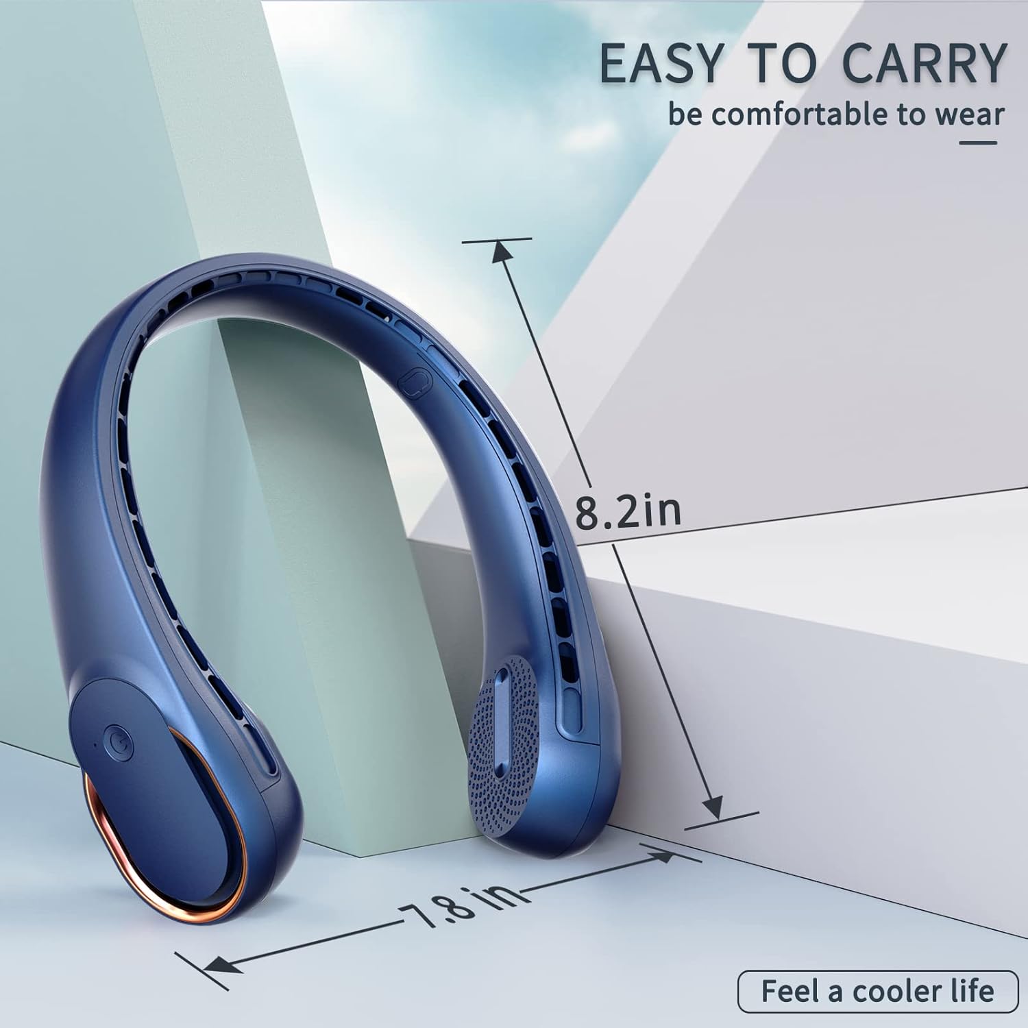 Thumbnail 5 de ASNUG Neck Fan: USB Rechargeable Bladeless Personal Fan with 4000mAh Battery
