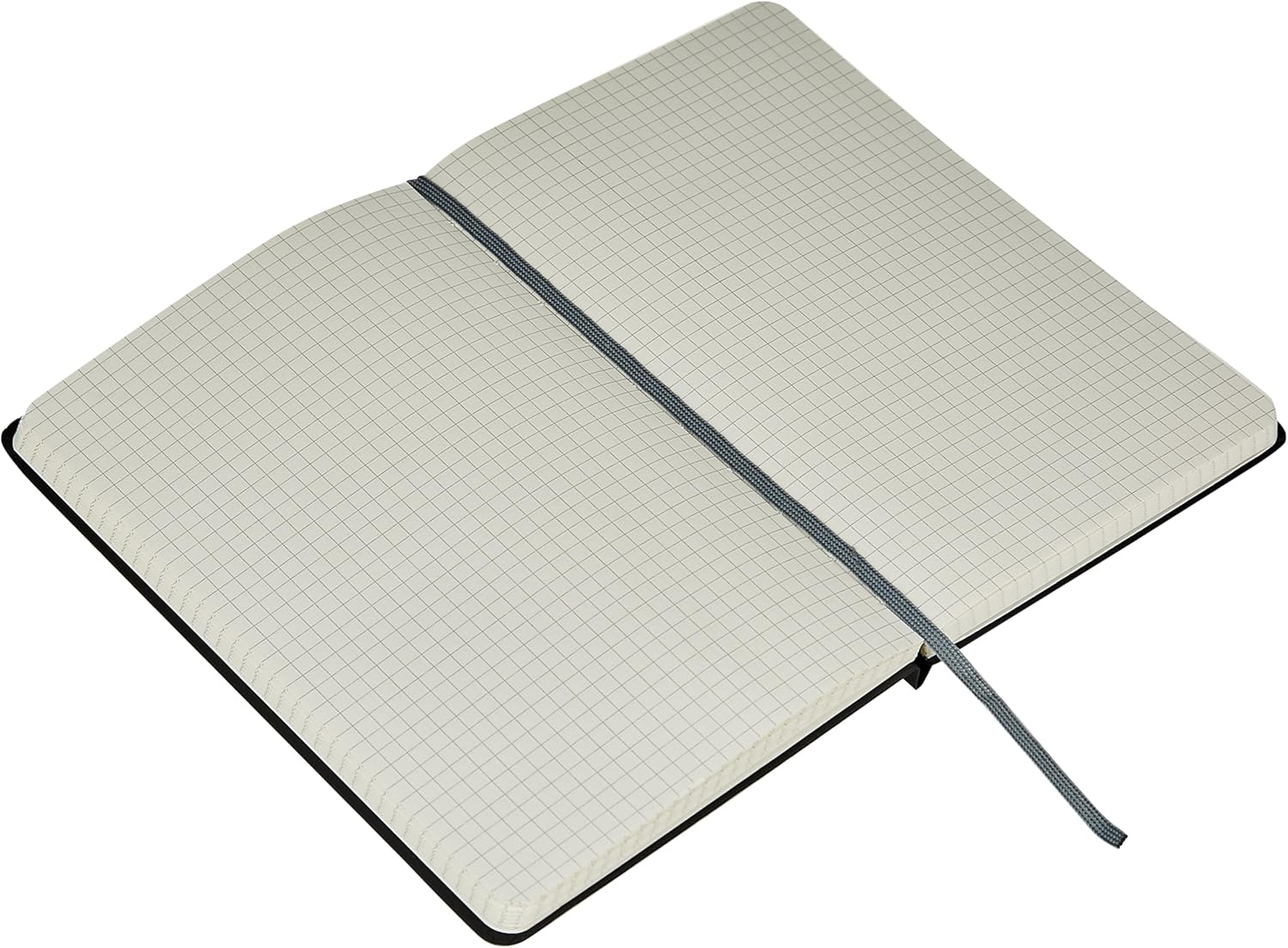 Detalle de Amazon Basics Classic Notebook, A5, Squared, Black