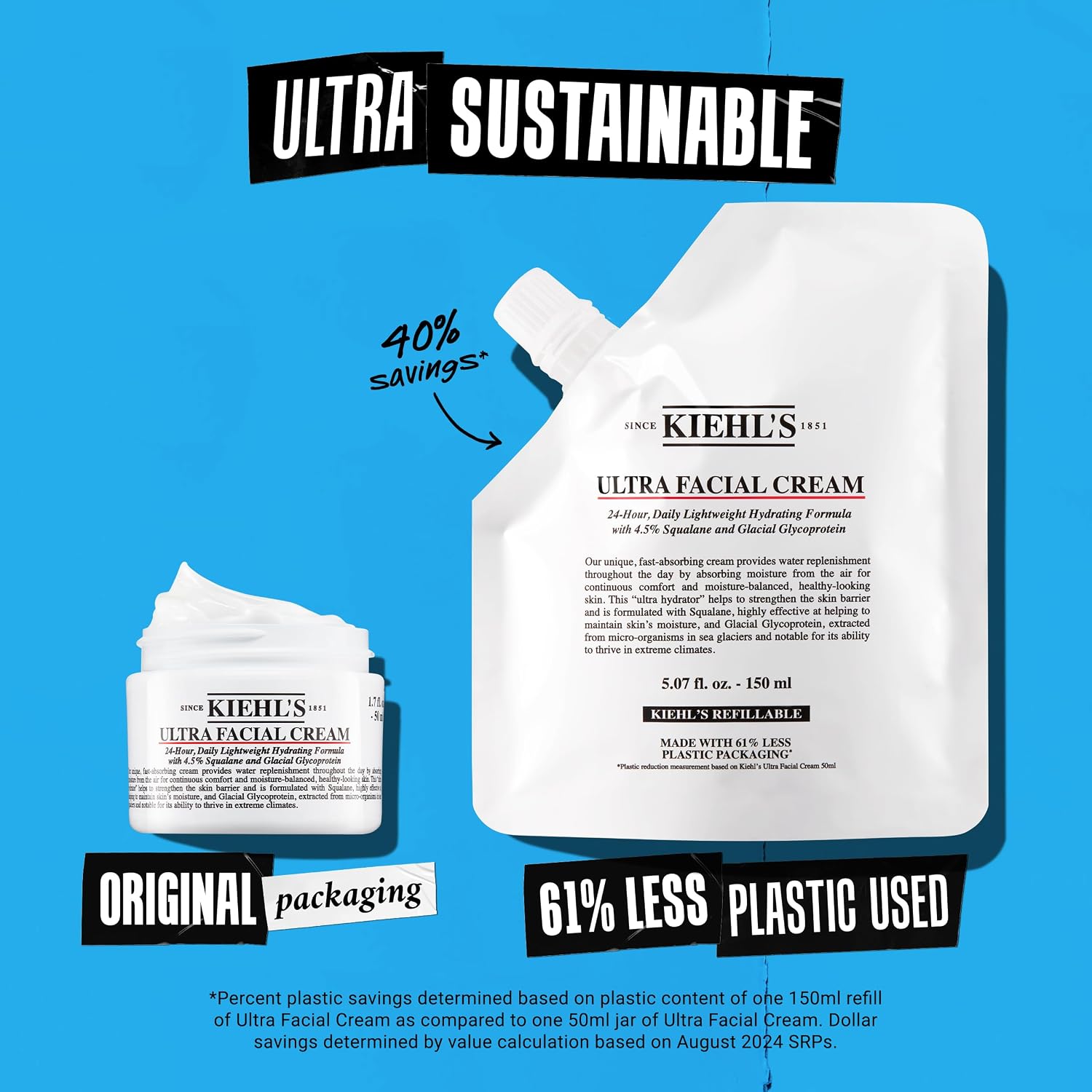 Thumbnail 6 de KIEHL'S Ultra Facial Cream – Ricarica viso idratante 150 ml