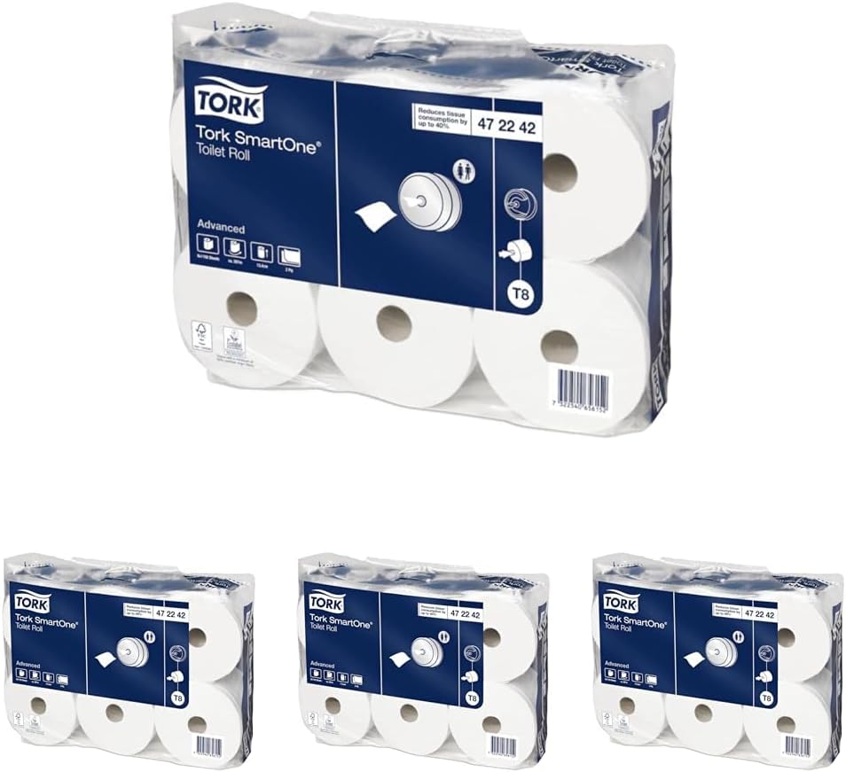 Thumbnail 2 de Tork SmartOne Toilet Roll White T8, Advanced 2-Ply (6 x 1150 Sheets)