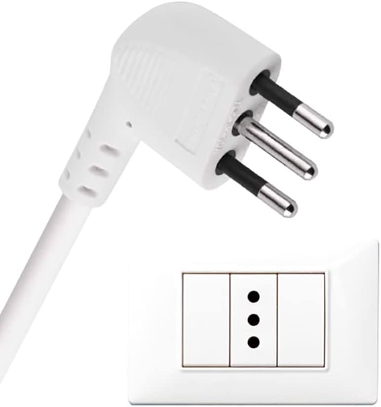 Thumbnail 3 de Electraline 62047 Multipresa 6 Posti: 2 Polivalenti e 4 Bivalenti, Cavo 2 m, Spina 10A, Bianco