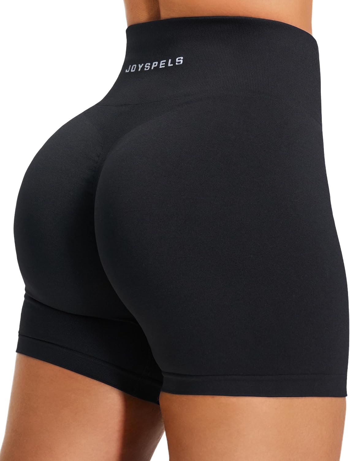 Detalle de JOYSPELS Seamless High-Waist Gym Shorts for Women – Scrunch Ruched Booty Workout Shorts