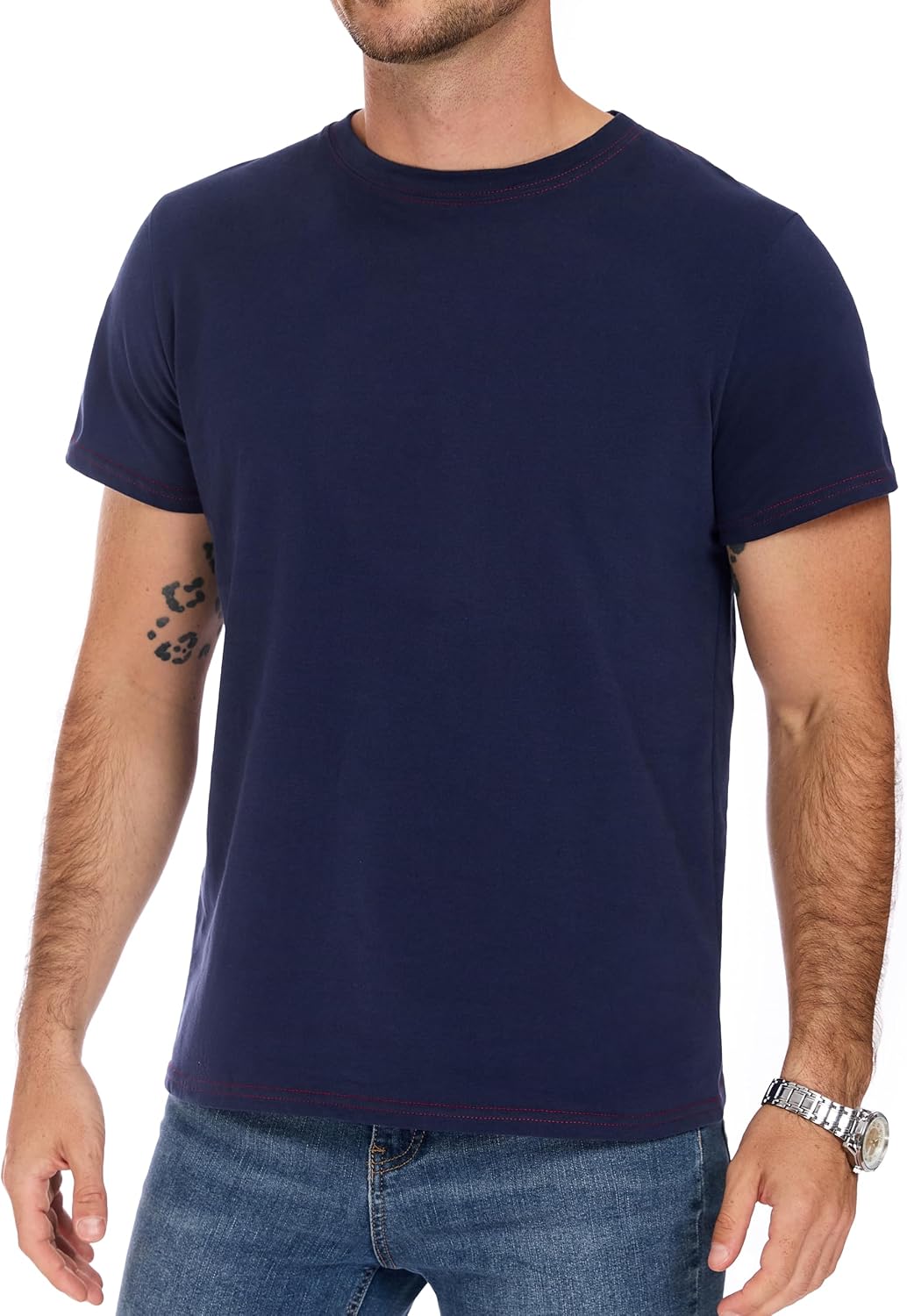 Thumbnail 6 de Enjyam Men’s 100% Cotton Crew Neck T-Shirts – Classic Short Sleeve Top