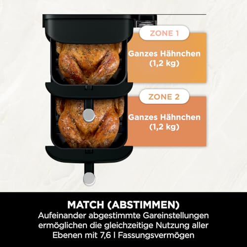 Thumbnail 7 de Ninja SL300EU Double Stack Heißluftfritteuse, 7,6 L, 4 Ebenen, 6 Funktionen