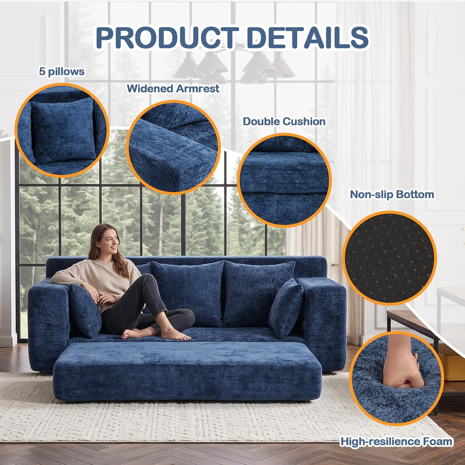 Thumbnail 5 de Sooyoo Boneless Sofa Bed, 70-Inch