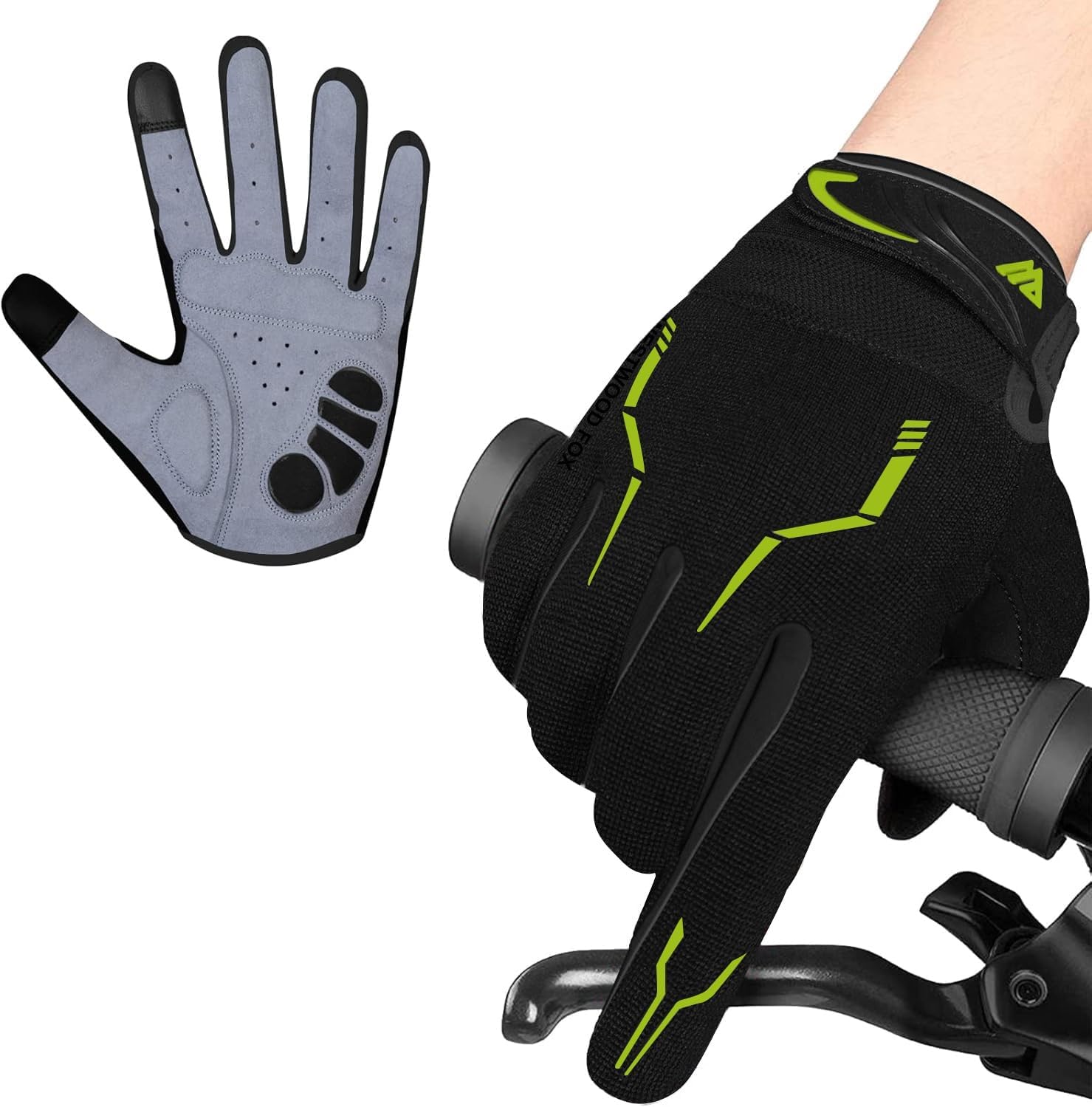 Detalle de WESTWOOD FOX WFX fietshandschoenen met gevoerde antisliphandpalm