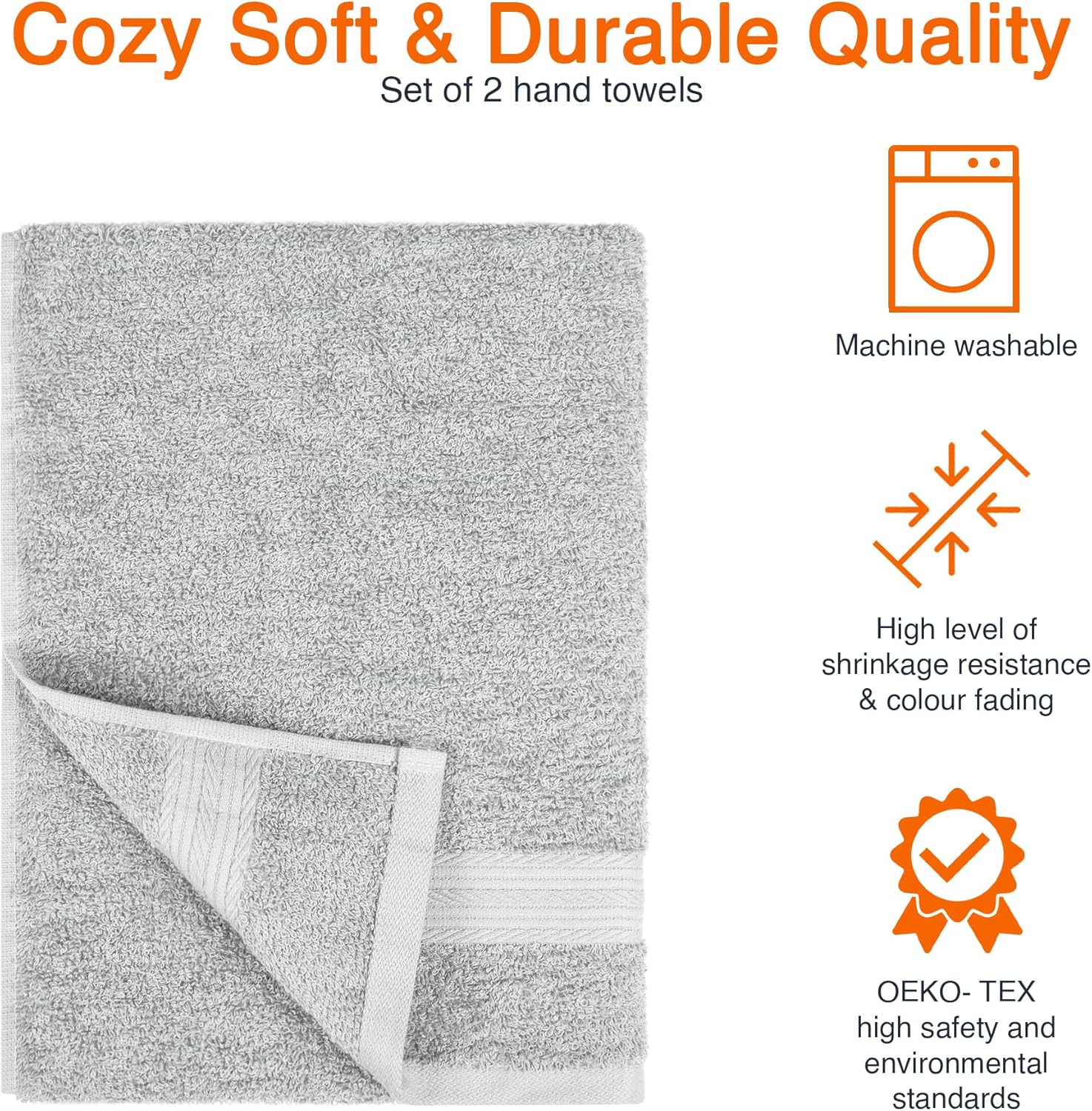 Detalle 2 de Amazon Basics Towel Set 50x100 cm, 2-Pack