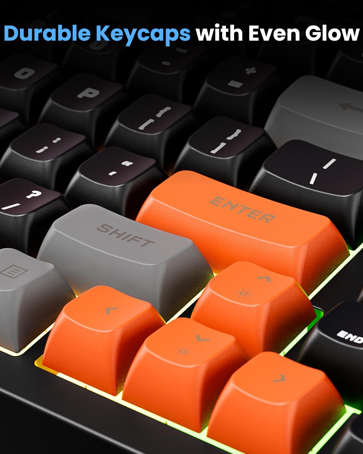 Detalle 2 de SABLUTE Keyboard Gaming — Audio-Sync RGB Light Strip, 19-Key Anti-Ghosting, Dual Control Knobs