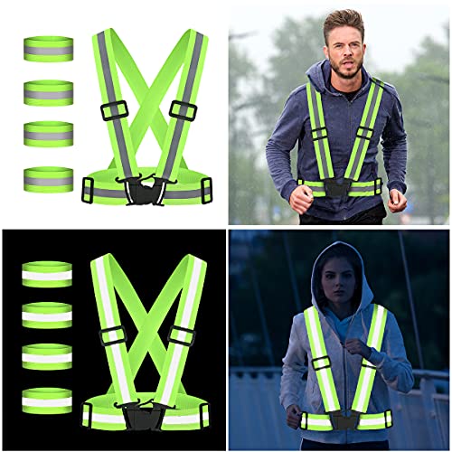 Detalle de URAQT Chalecos Reflectantes: Pack de 2 para Seguridad y Alta Visibilidad en Exterior