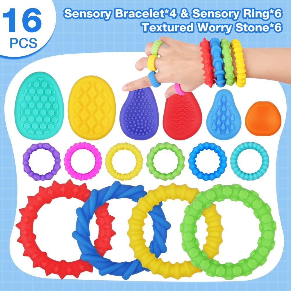 Thumbnail 2 de Aolso Pulseras Sensoriales 4 unidades para estrés