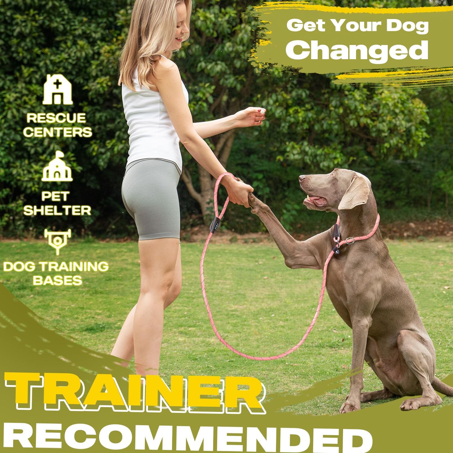 Thumbnail 2 de Fida Slip Lead for Dogs | 1.8m, One-Size-Fits-All, Pink/S