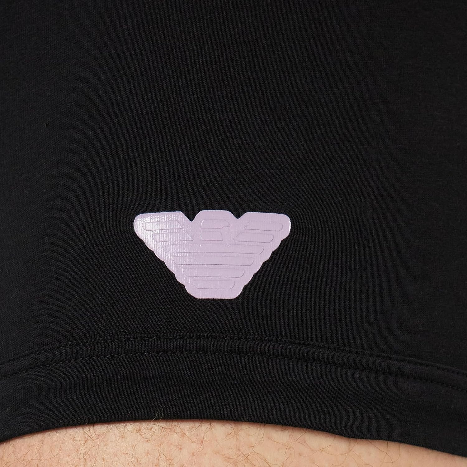 Detalle de Emporio Armani Boxer Uomo Stretch Cotton Shiny Logoband – Nero, Taglia M