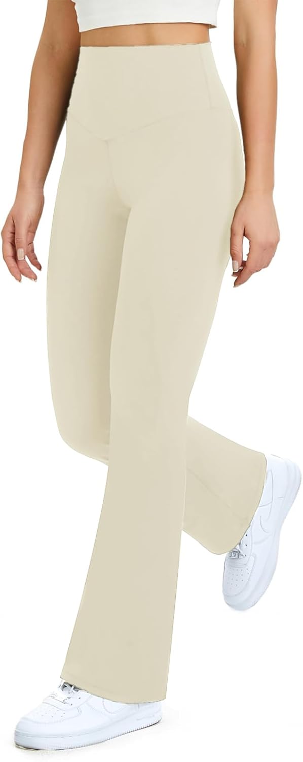 Thumbnail 2 de Glacspyg Damen Yogahose Flared mit Hoher Taille – Bauchkontrolle, Trainings- und Freizeit-Jogginghose