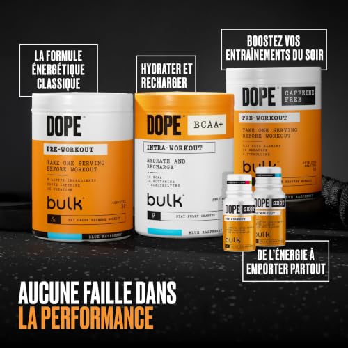 Thumbnail 6 de Bulk Dope Max Poudre Pré-Entraînement – 563 g, Blue Raspberry