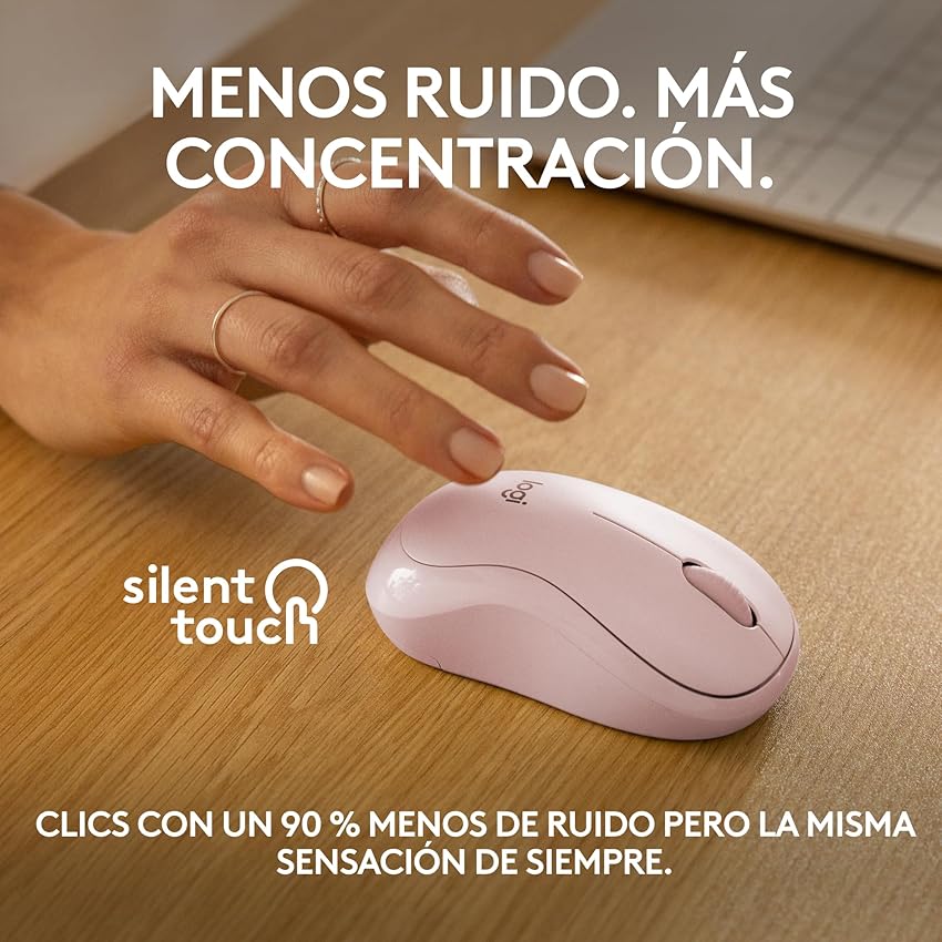 Thumbnail 2 de Logitech M240 Silencioso Bluetooth, rosa — 18 meses de batería 🖱