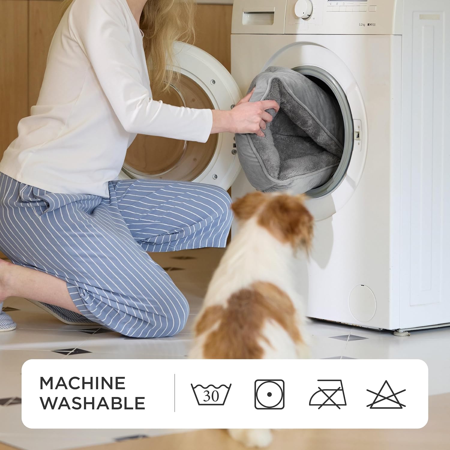 Thumbnail 4 de BEDSURE Katzenbett groß waschbar 63.5x53 cm 🐱