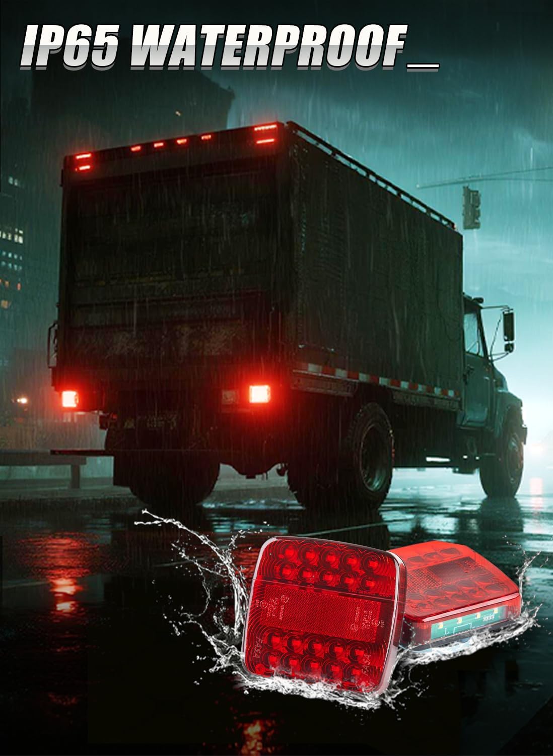 Detalle de OOGGA Wireless Trailer Lights Magnetic: Portable, Battery-Powered LED Kit for Safe Towing