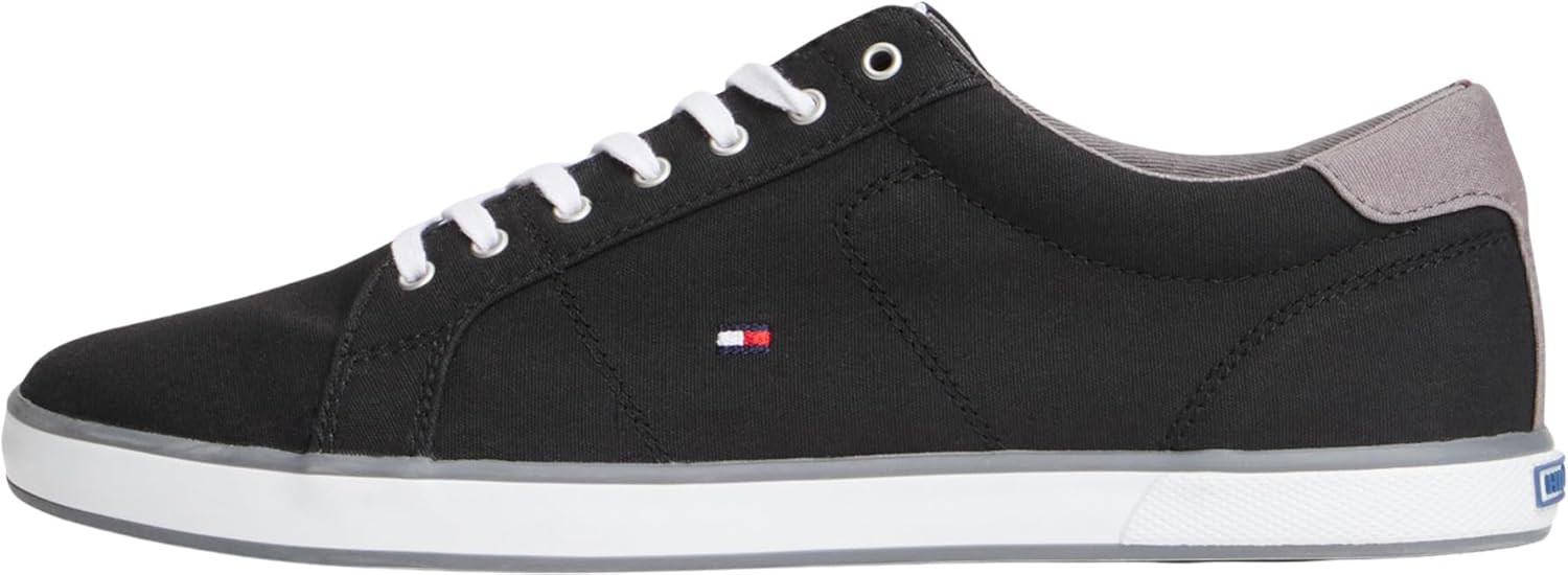 Detalle de Tommy Hilfiger Baskets Vulcanisées Homme – Élégance casual en toile légère