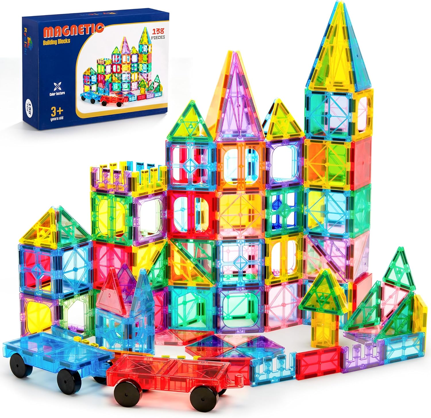 Detalle de Ryoichi 138-piece Magnetic Tiles Set 🧩