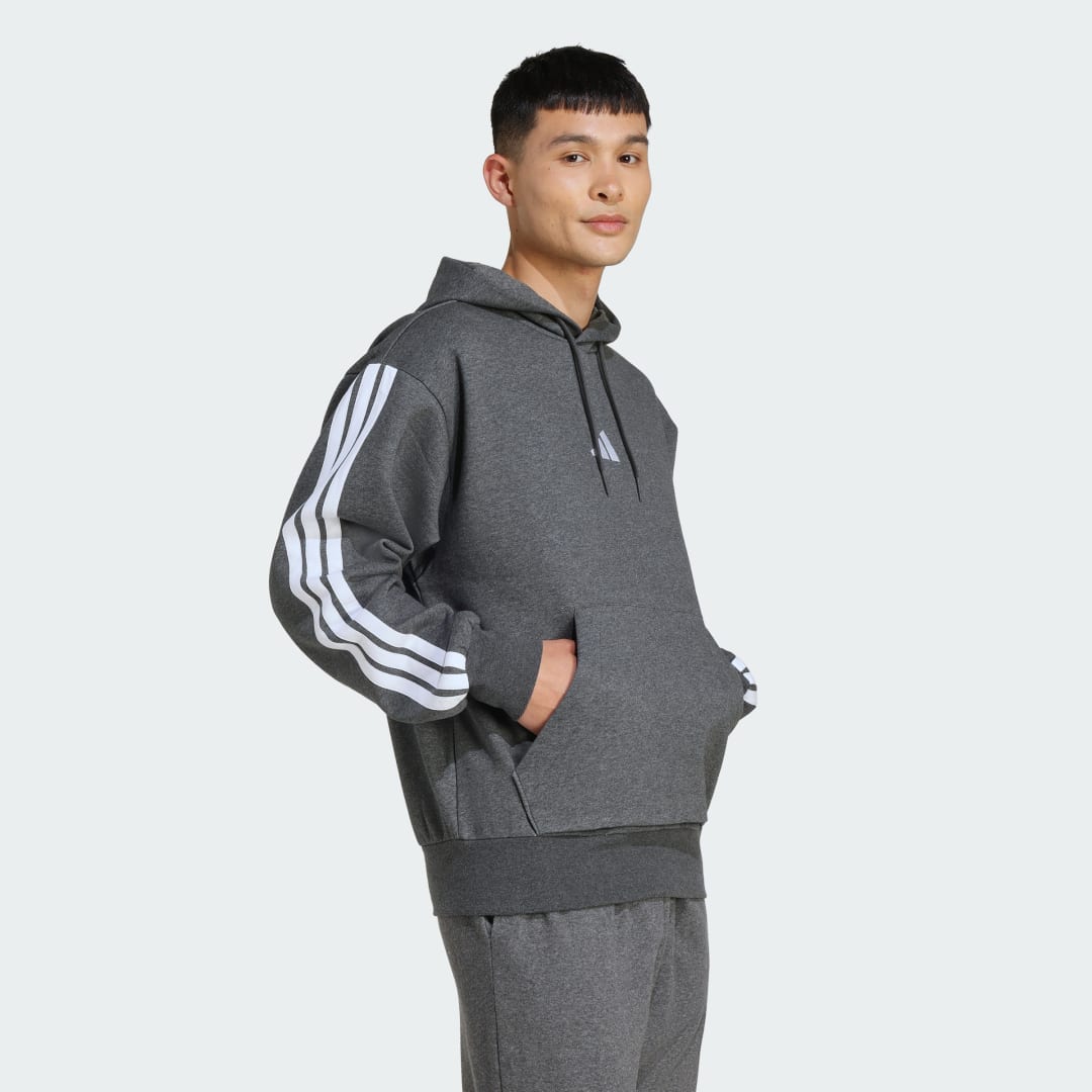 Detalle de Sudadera con capucha Essentials Fleece 3 bandas de Adidas