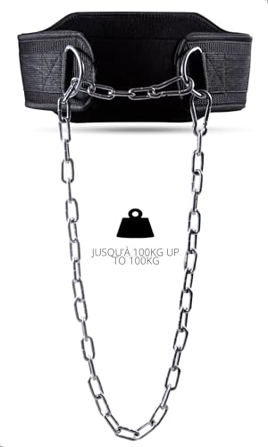 Detalle 1 de Fitgriff ceinture de musculation lestée à double couche, chaîne en acier de 96 cm