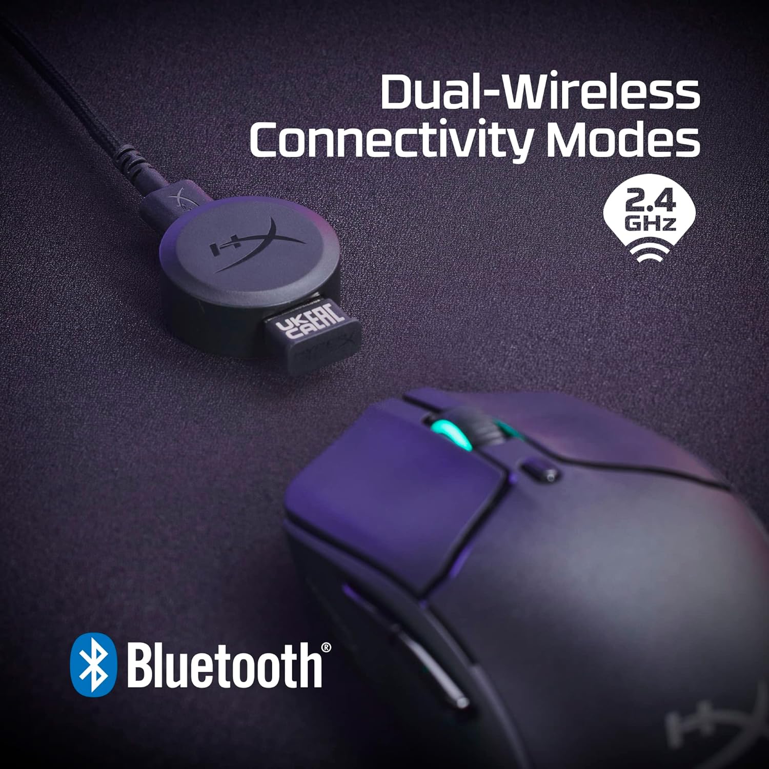 Detalle 2 de HyperX Haste 2 Wireless ratón 61 g 100 h