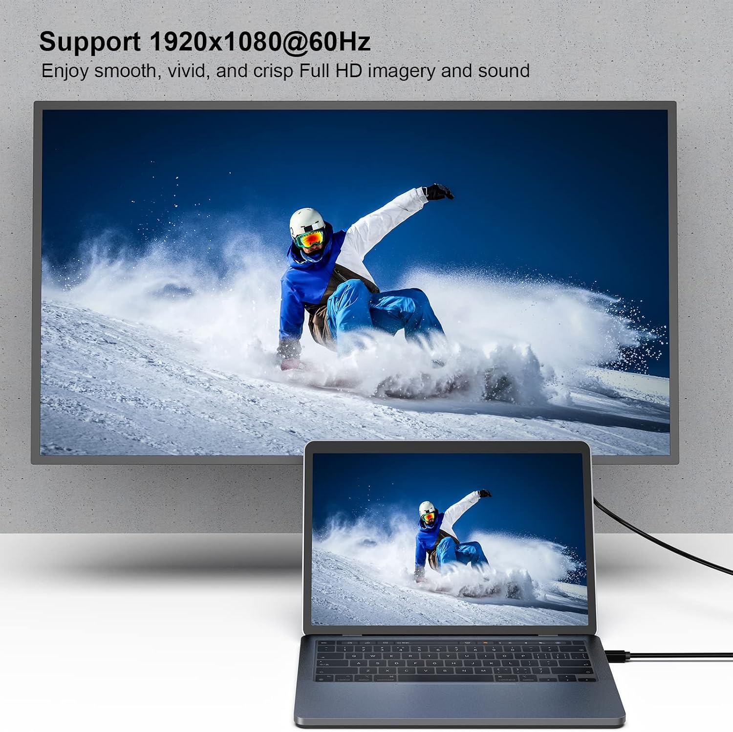 Detalle de BENFEI Mini DisplayPort vers HDMI (1,8 m) compatible Thunderbolt – câble pour MacBook, Surface et écrans
