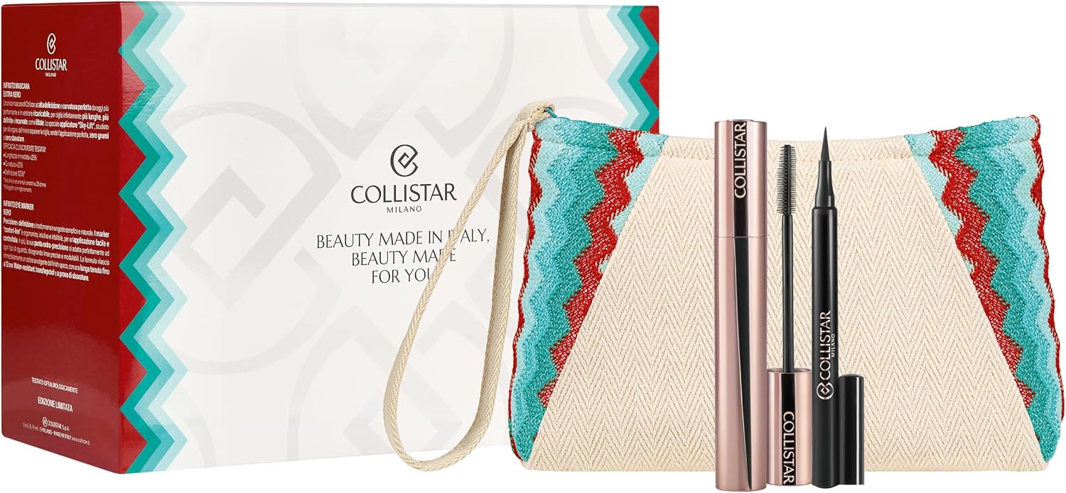 Detalle de Collistar Cofanetto Regalo Donna Infinito Mascara 7,5 ml + Eye Marker Nero 1 ml – Allungante, Curvante e Precisione 12H