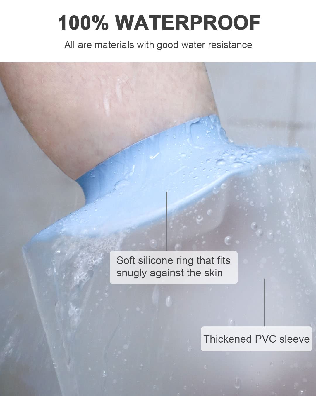 Detalle de CureSquad Waterproof Foot Cover for Shower