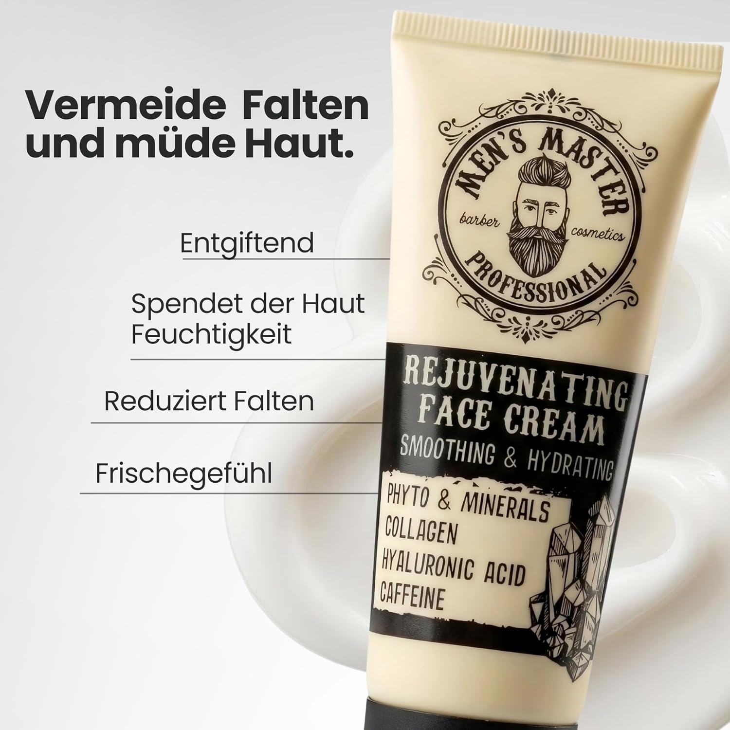 Detalle 2 de Men's Master Gesichtscreme – Anti-Aging Feuchtigkeitspflege mit Kollagen & Hyaluronsäure (75 ml)