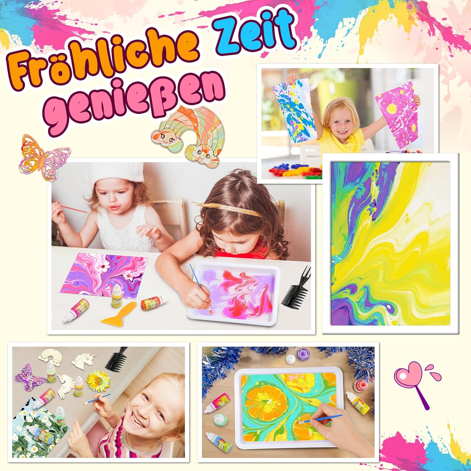 Thumbnail 2 de Hapikids Bastelset Wassermarmorierung für Kinder 🎨