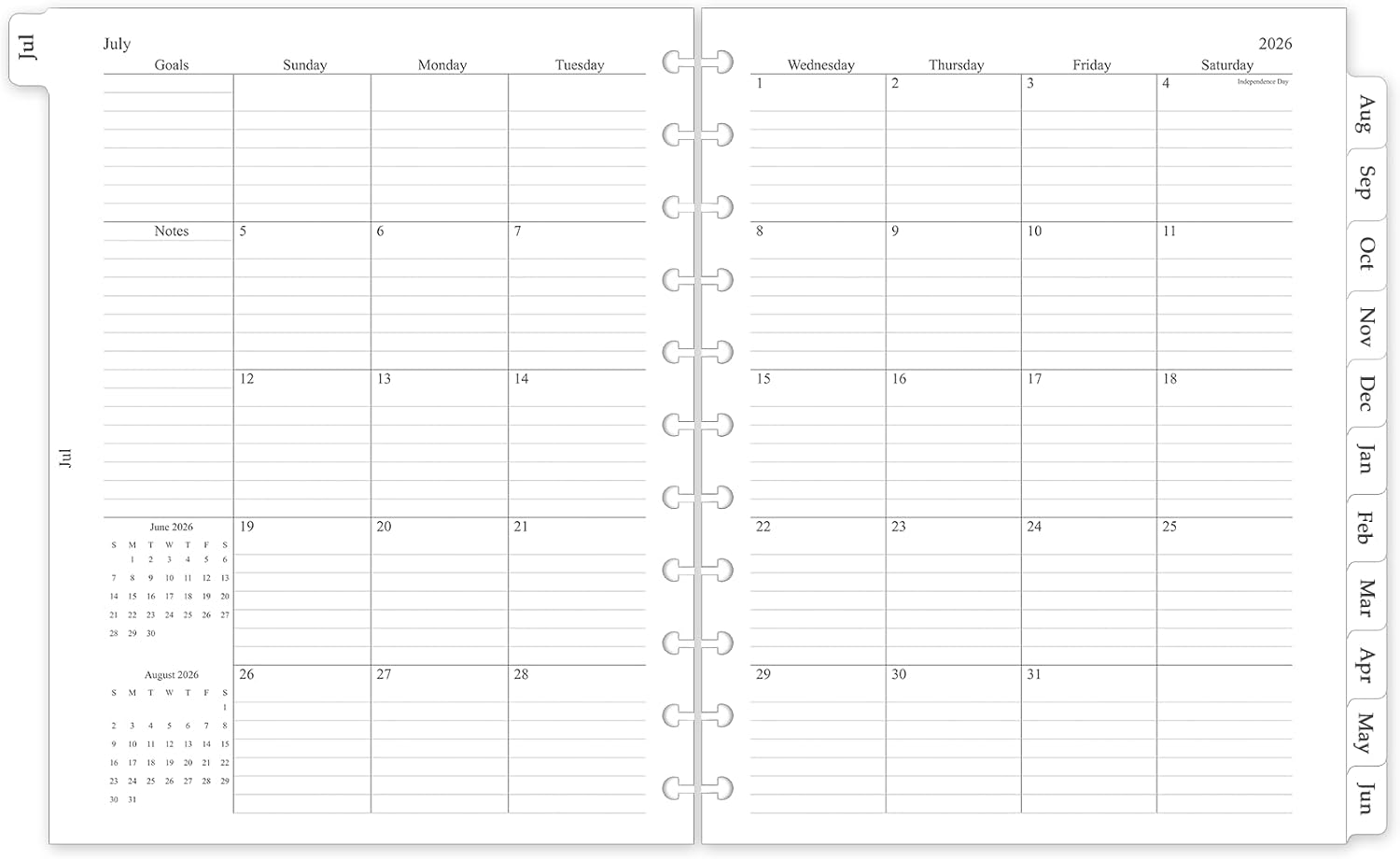 Thumbnail 6 de Monthly Planner Refill, 5.5 x 8.5 Inches