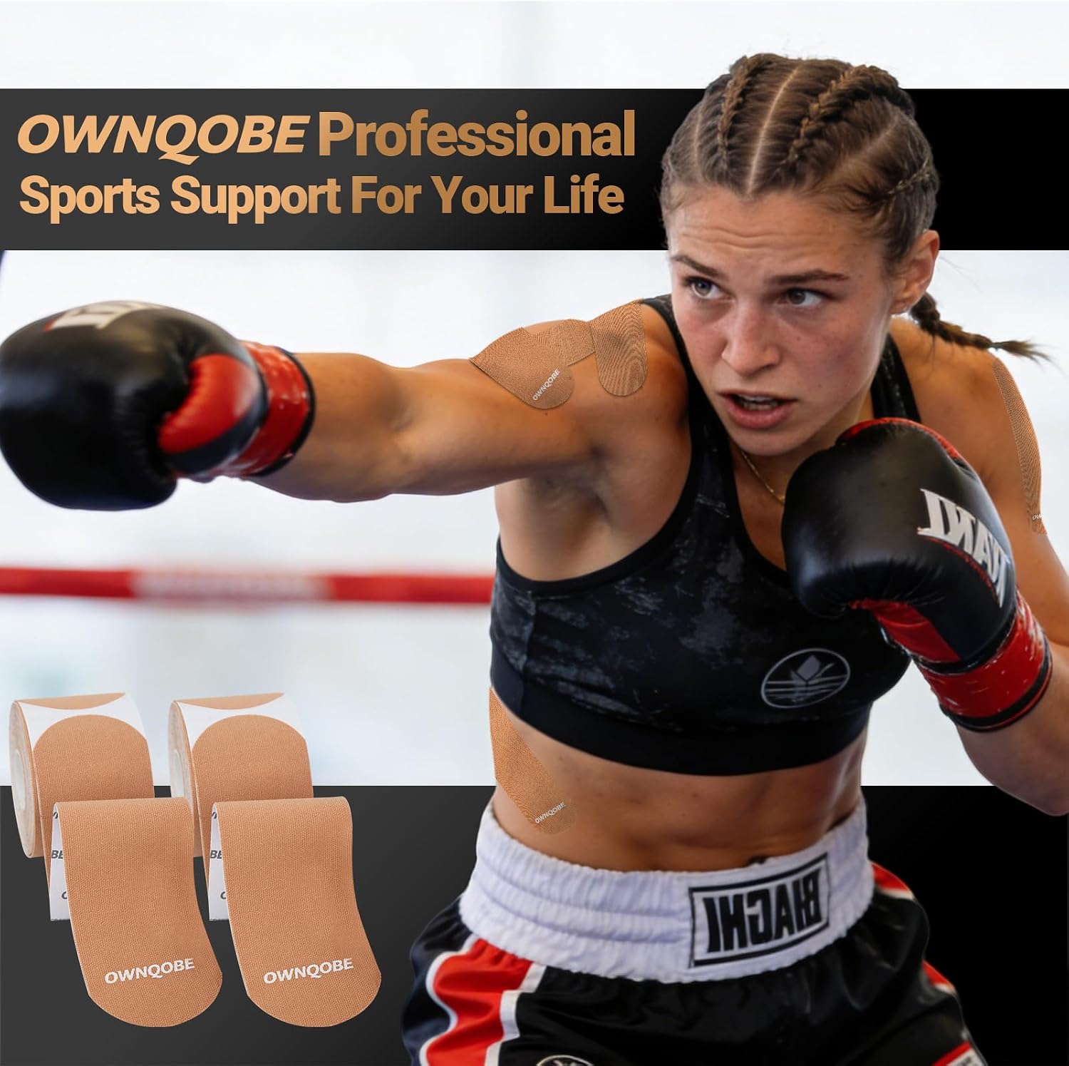 Thumbnail 6 de OWNQOBE Kinesiology Tape, 40 Precut Waterproof Cotton Strips