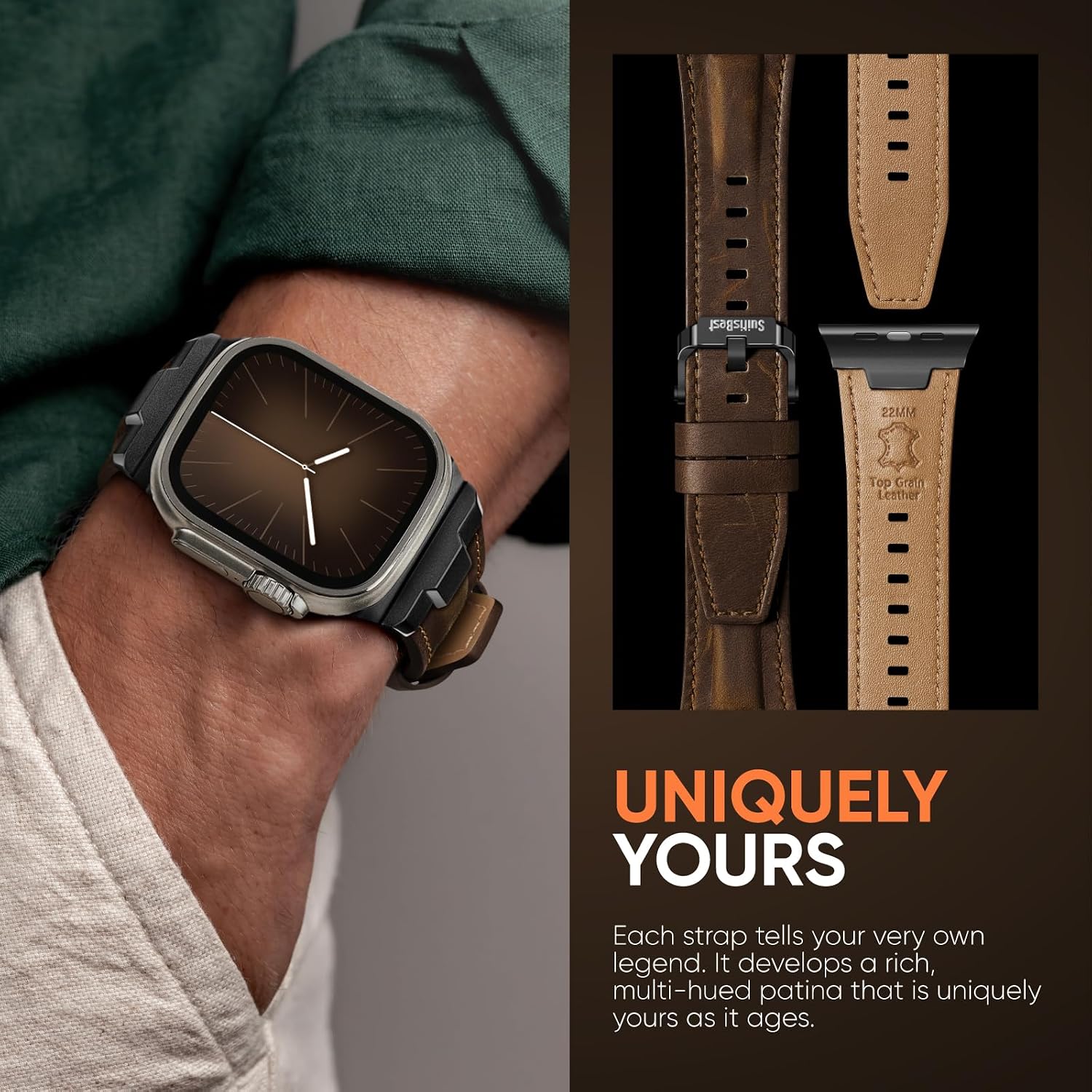 Thumbnail 4 de Suitisbest Genuine Leather Band 49mm